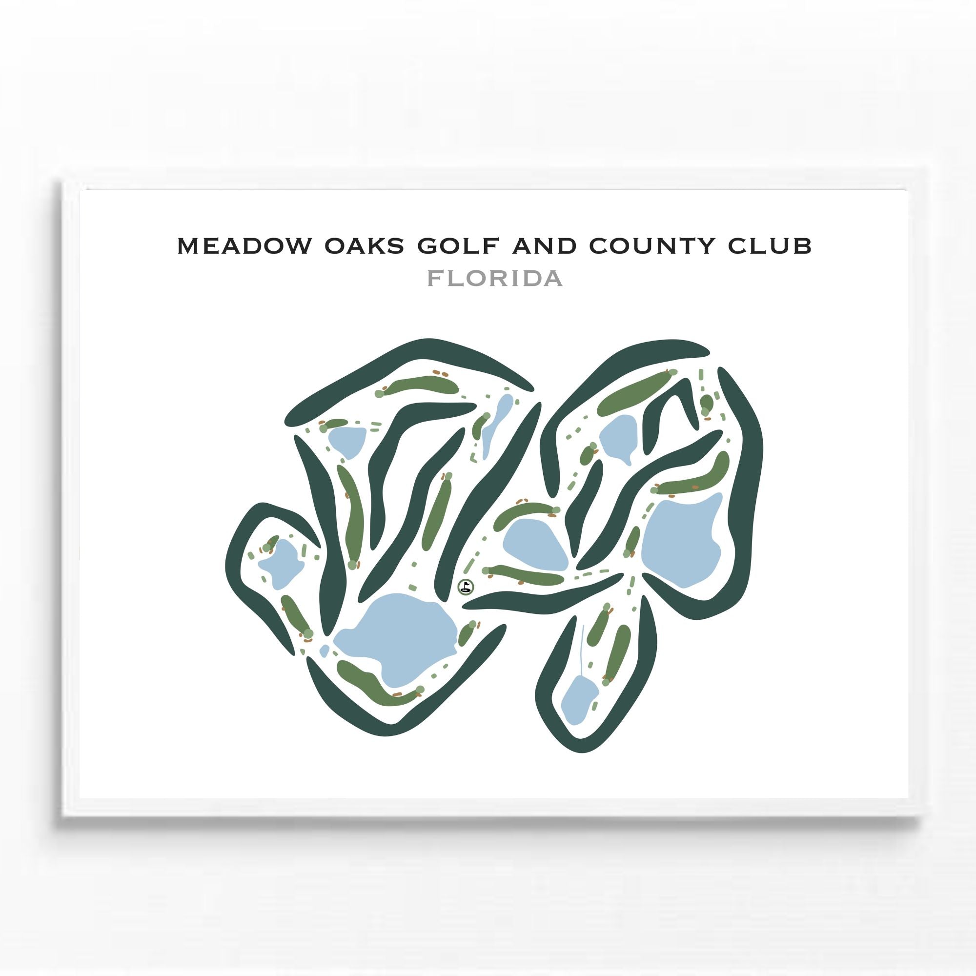 Meadow Oaks Golf and Country Club, Florida - Printed Golf Courses
