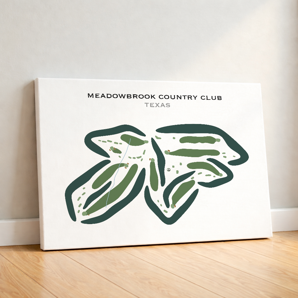 Meadowbrook Country Club, Texas - Printed Golf Courses