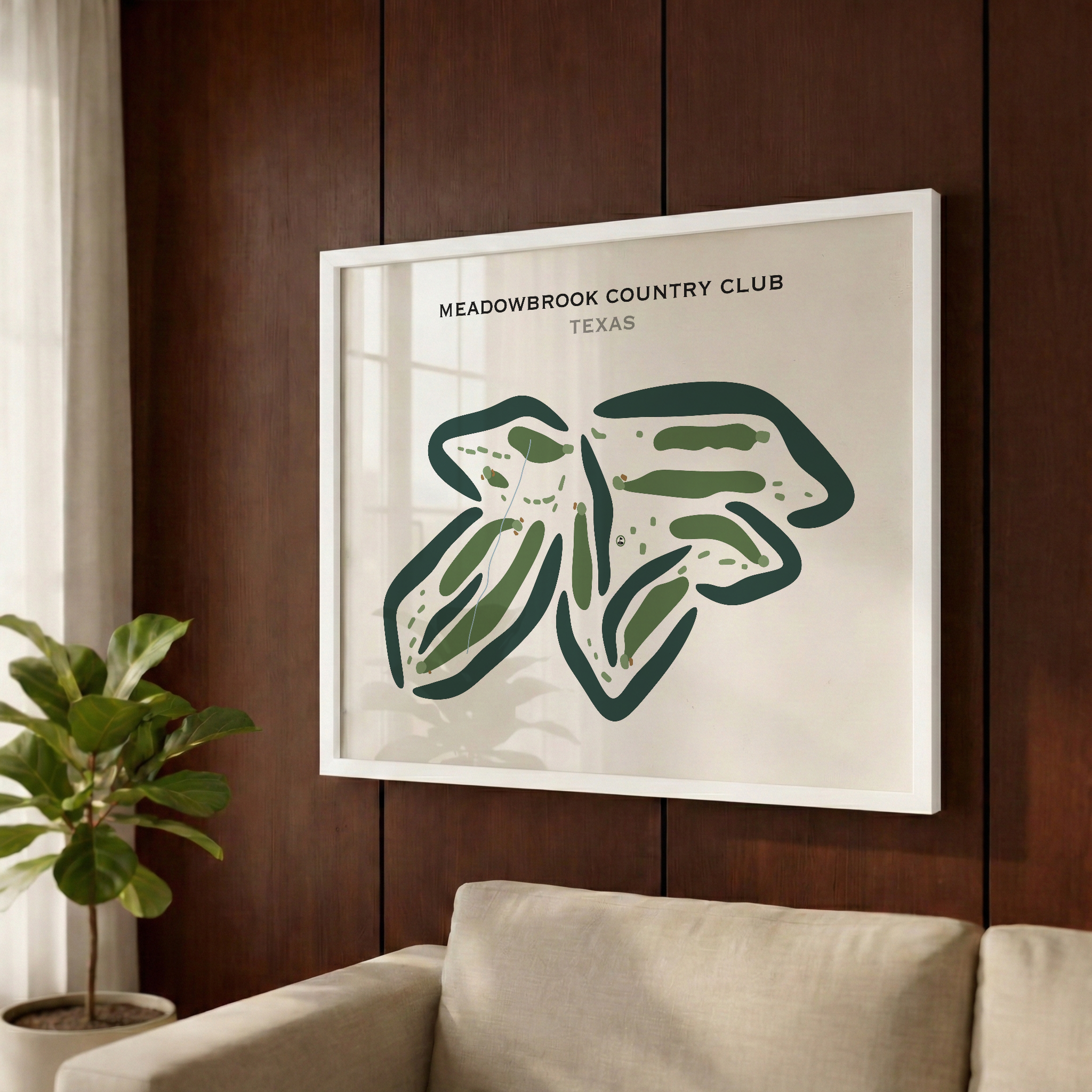 Meadowbrook Country Club, Texas - Printed Golf Courses