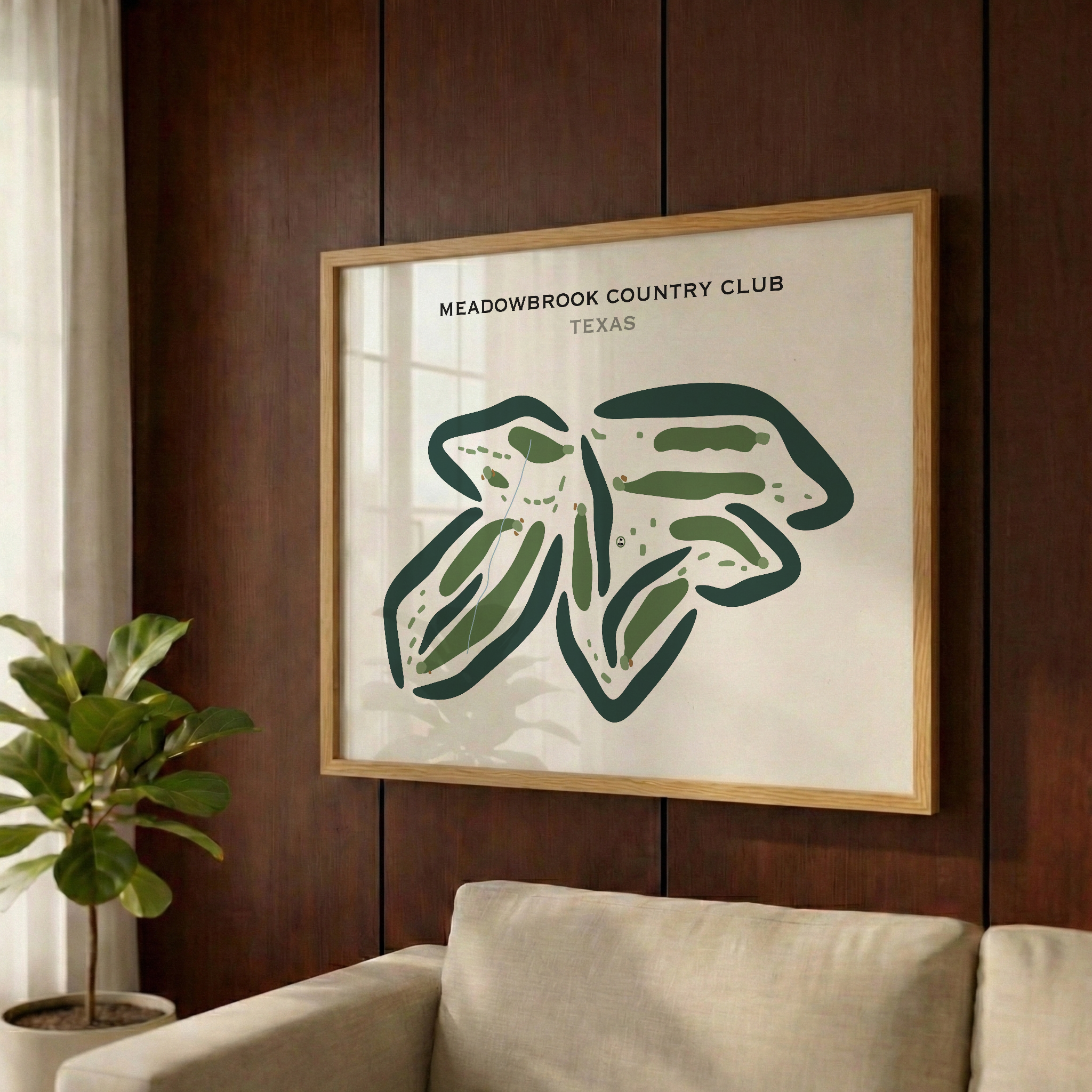 Meadowbrook Country Club, Texas - Printed Golf Courses