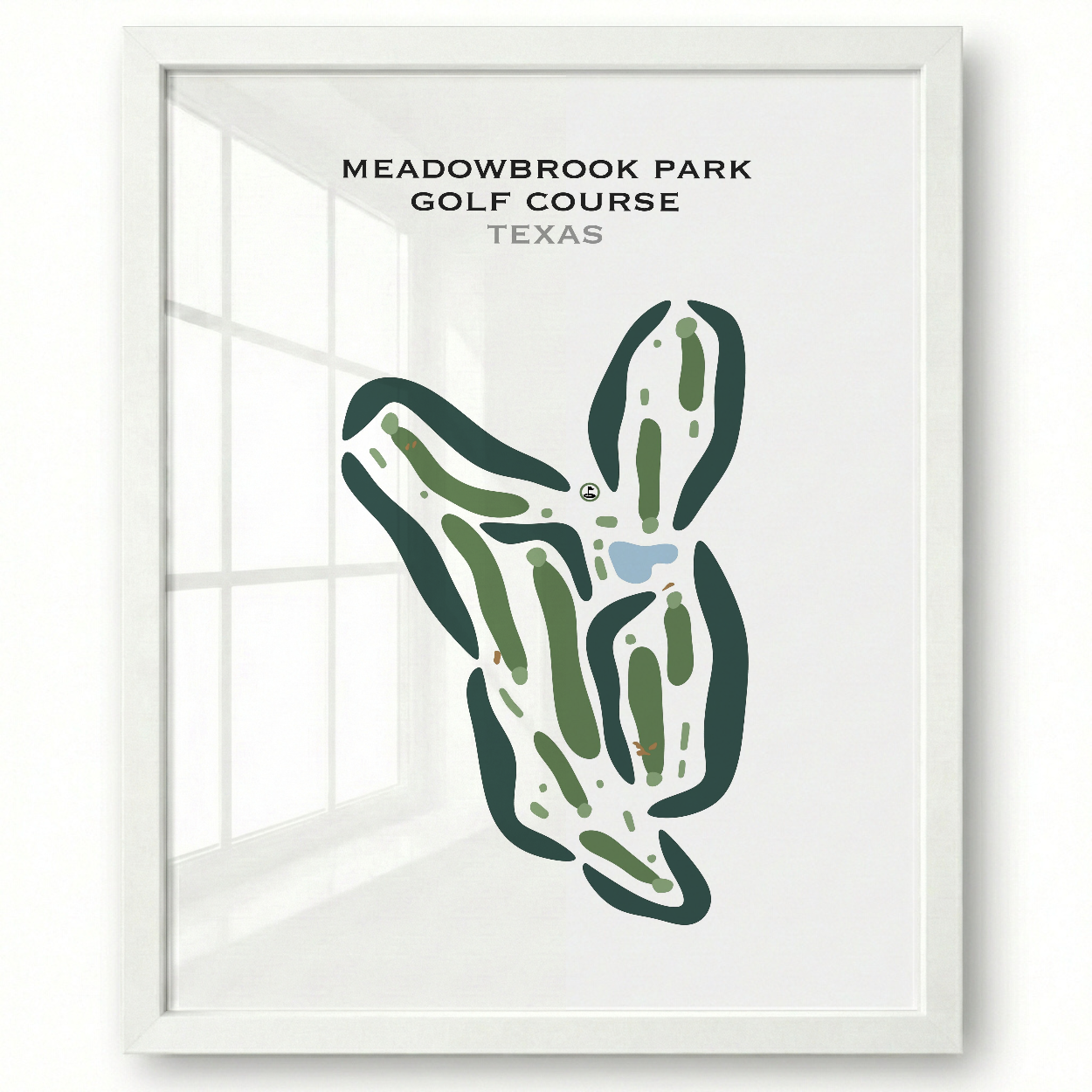 Meadowbrook Park Golf Course, Texas - Printed Golf Courses