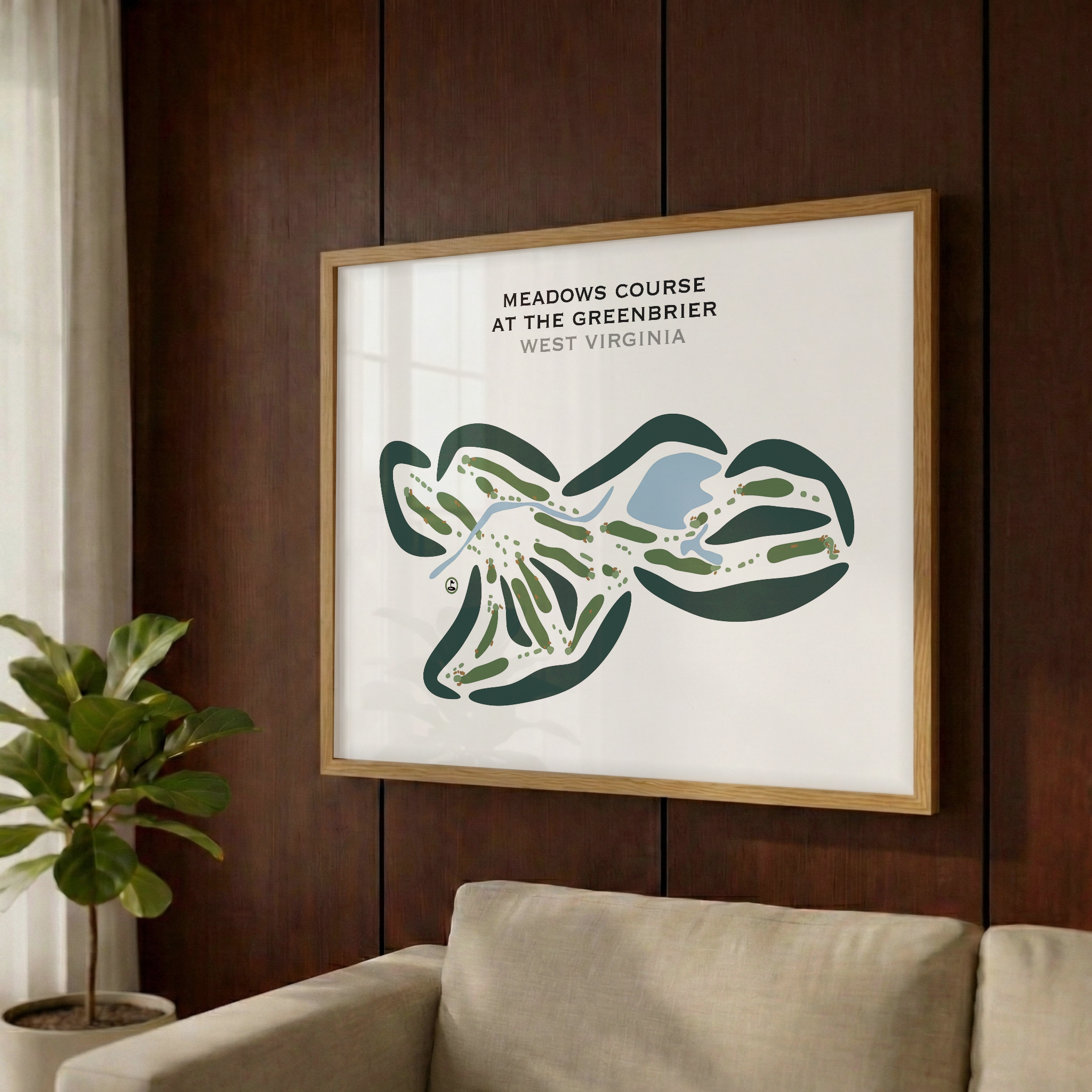 Meadows Course at The Greenbrier, West Virginia - Printed Golf Courses