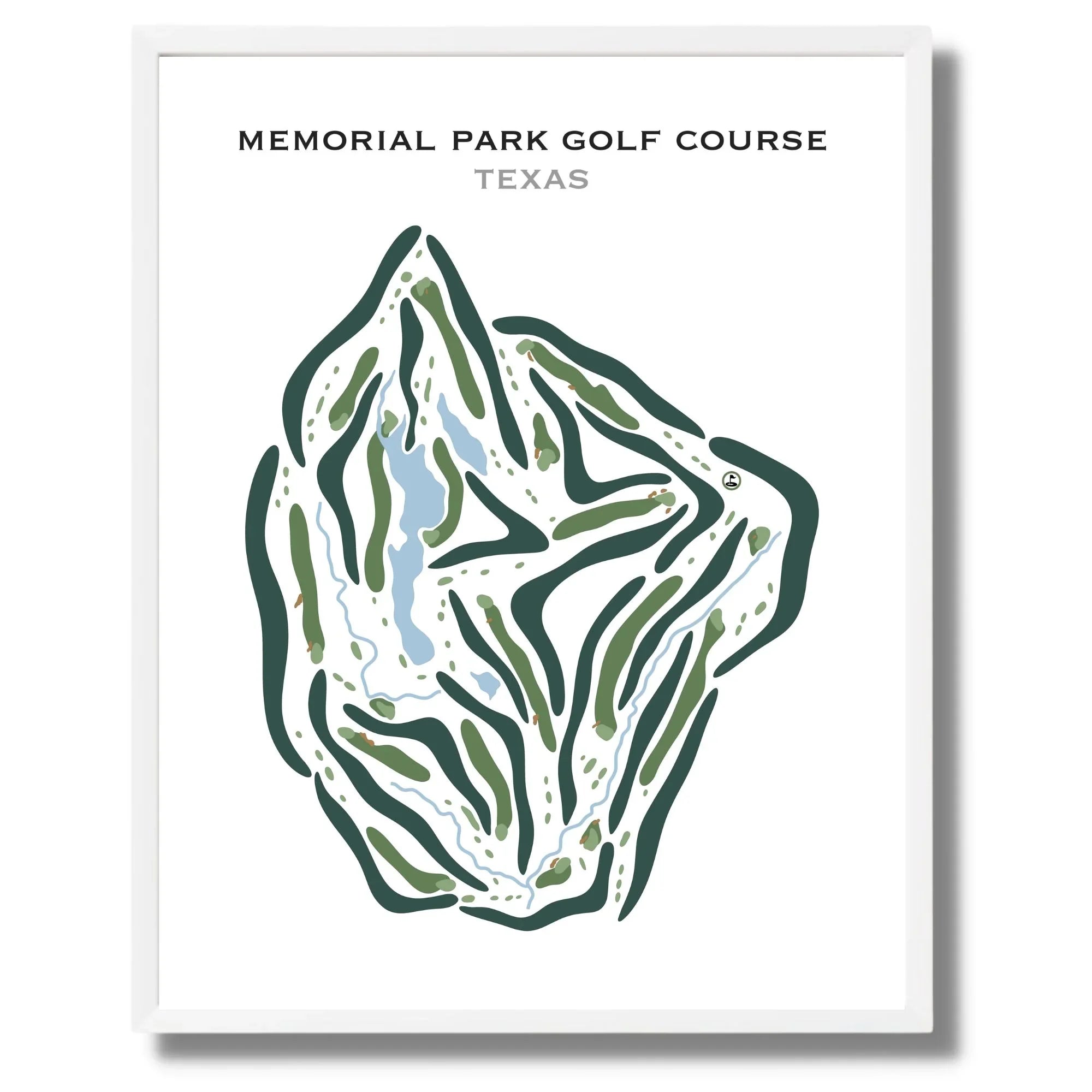 Memorial Park Golf Course, Texas - Printed Golf Courses