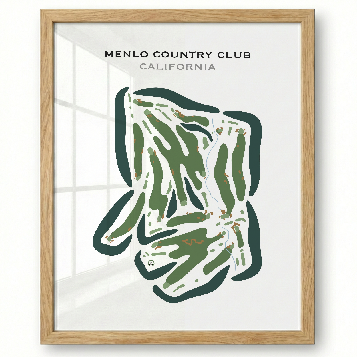 Menlo Country Club, California - Printed Golf Courses