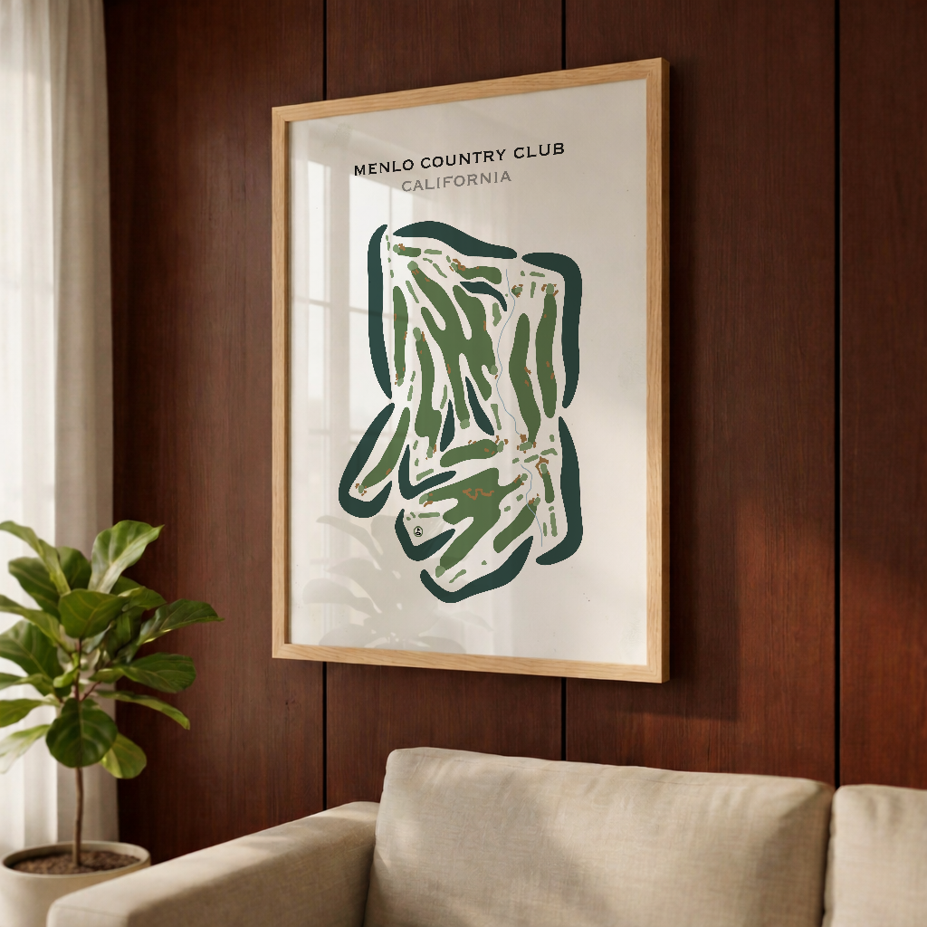 Menlo Country Club, California - Printed Golf Courses