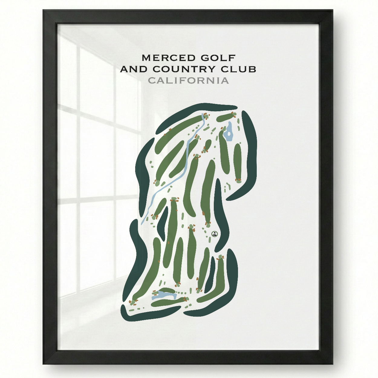 Merced Golf & Country Club, California - Printed Golf Courses
