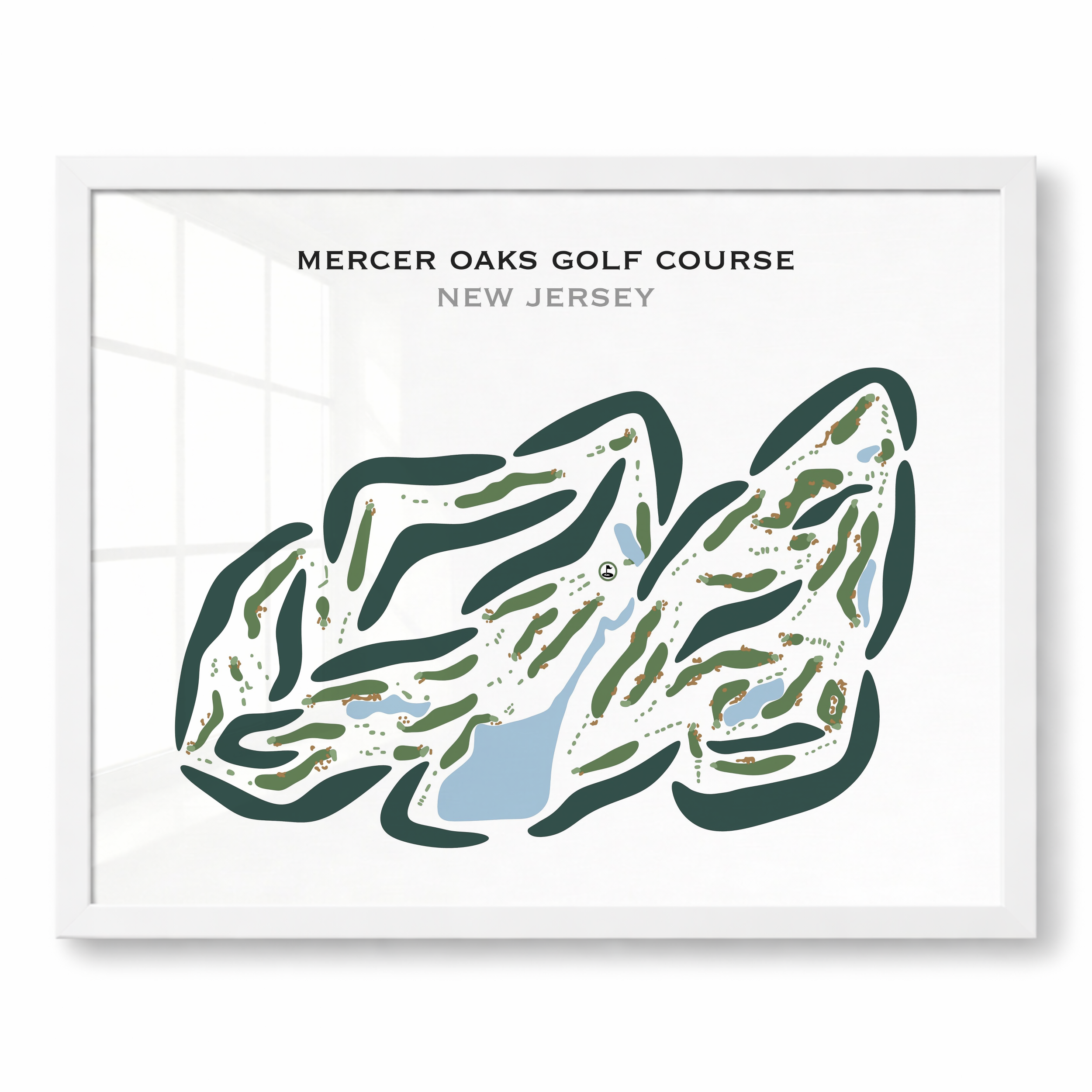 Mercer Oaks Golf Course, New Jersey - Printed Golf Courses
