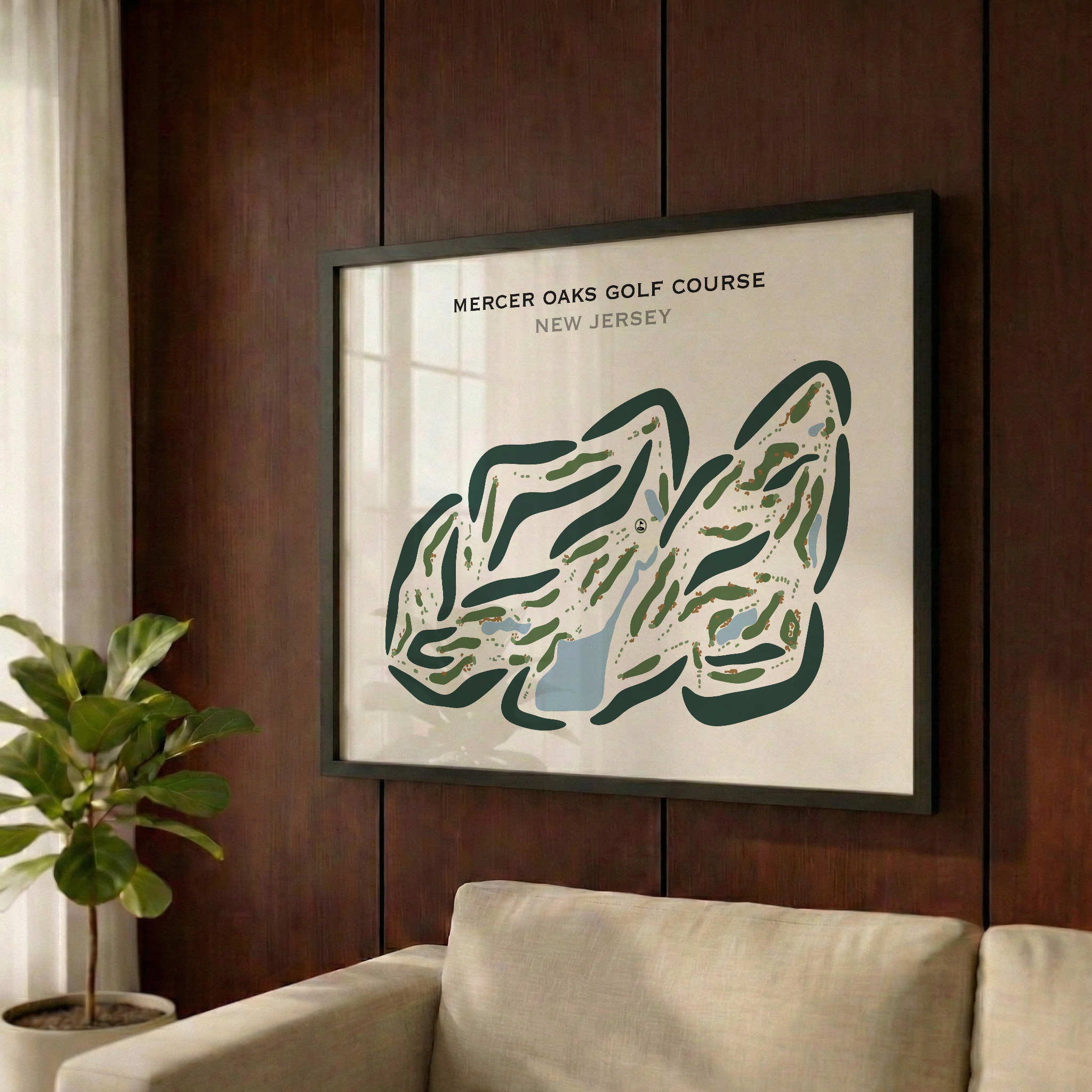 Mercer Oaks Golf Course, New Jersey - Printed Golf Courses