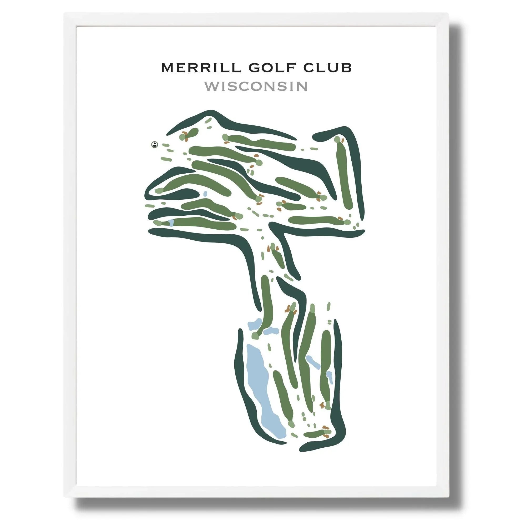 Merrill Golf Club, Wisconsin - Printed Golf Course