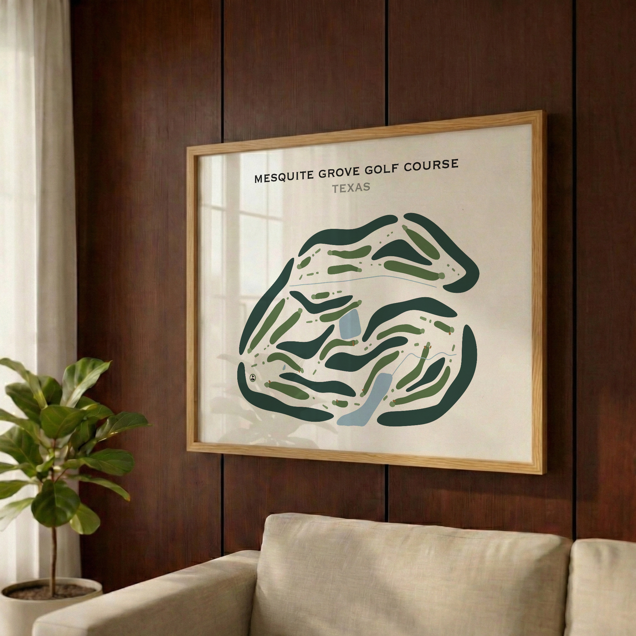 Mesquite Grove Golf Course, Texas - Printed Golf Courses