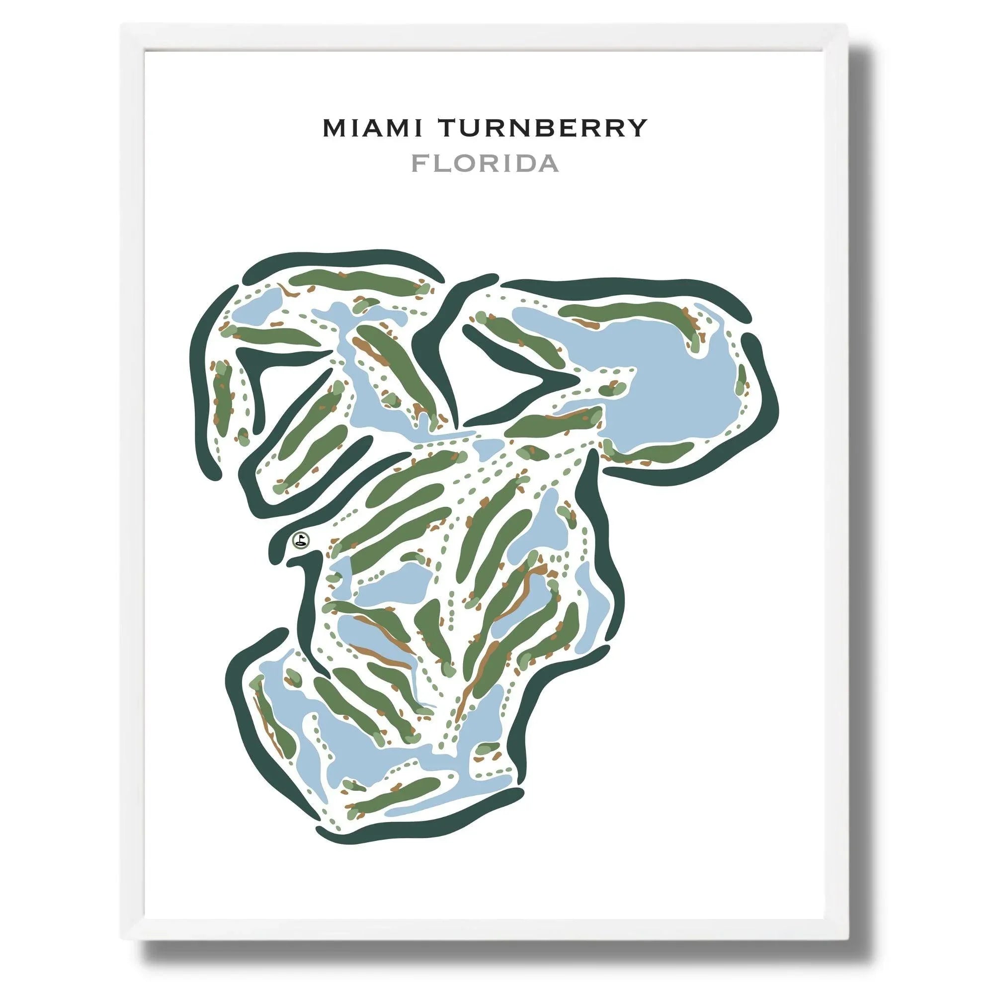 Miami Turnberry , Florida - Printed Golf Courses