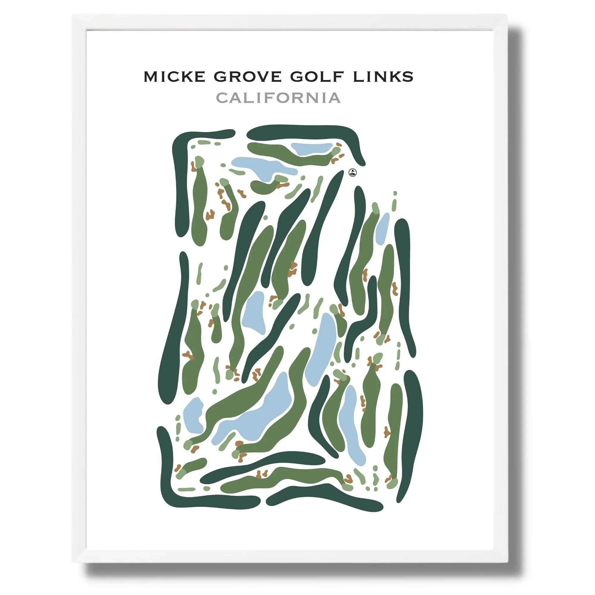 Micke Grove Golf Links, California - Printed Golf Course