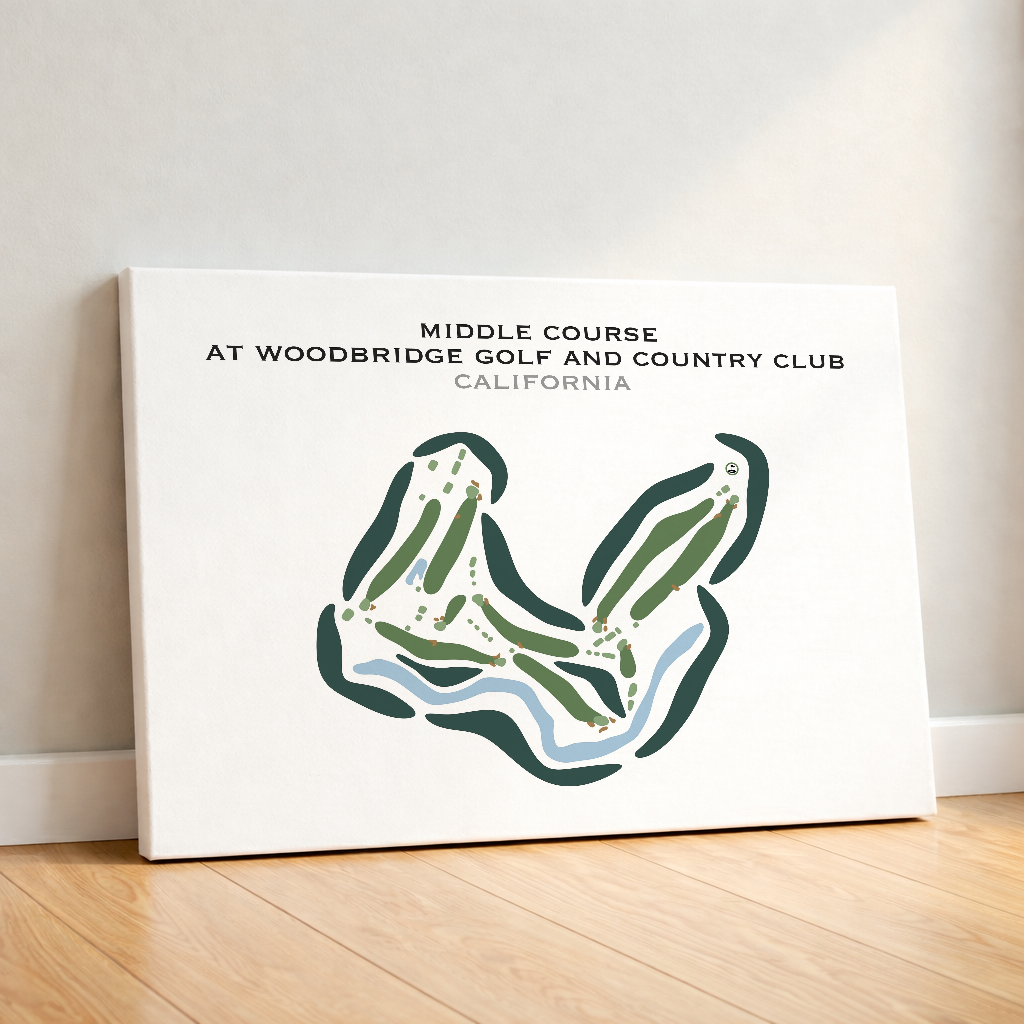 Middle Course at Woodbridge Golf & Country Club, California - Printed Golf Courses