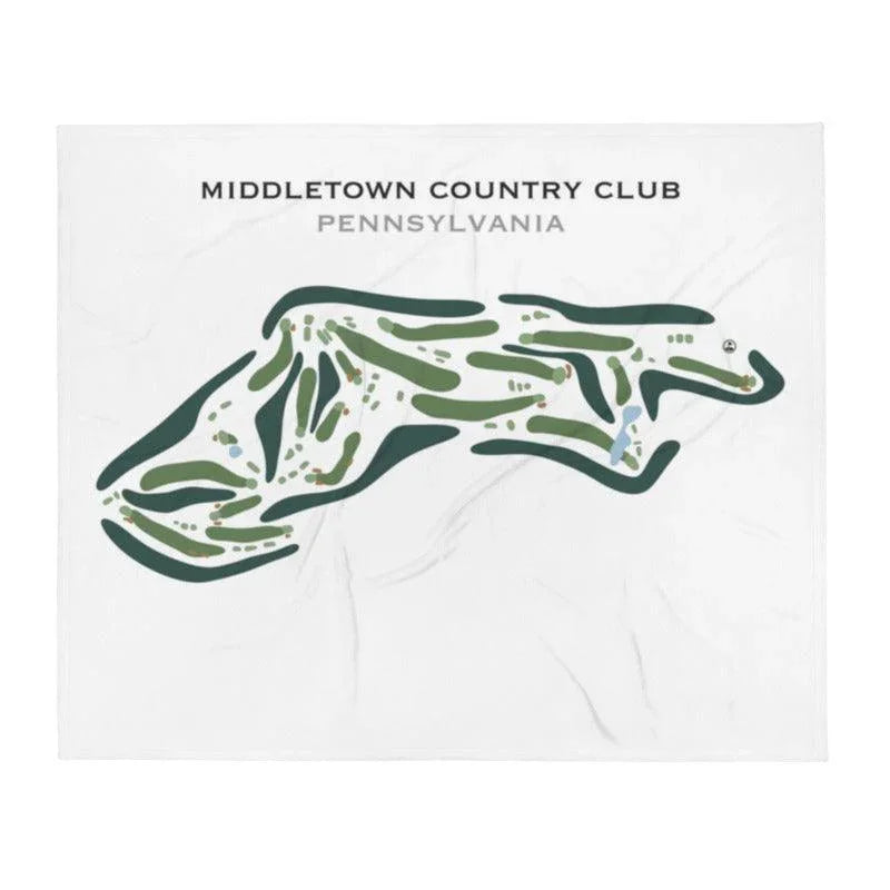 Middletown Country Club, Pennsylvania - Printed Golf Course
