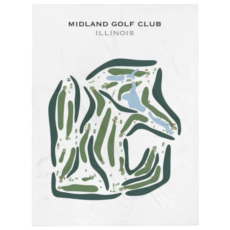 Midland Golf Club, Illinois - Printed Golf Course