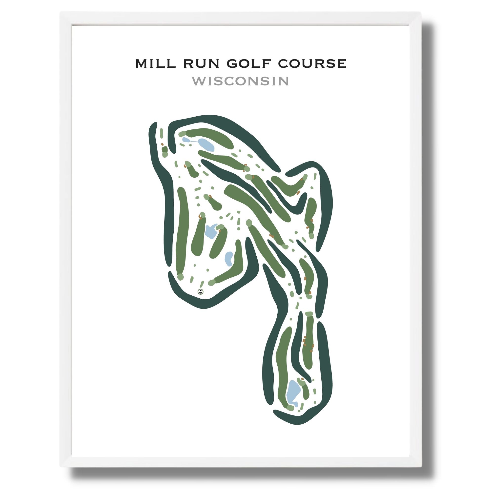 Mill Run Golf Course, Wisconsin - Printed Golf Courses