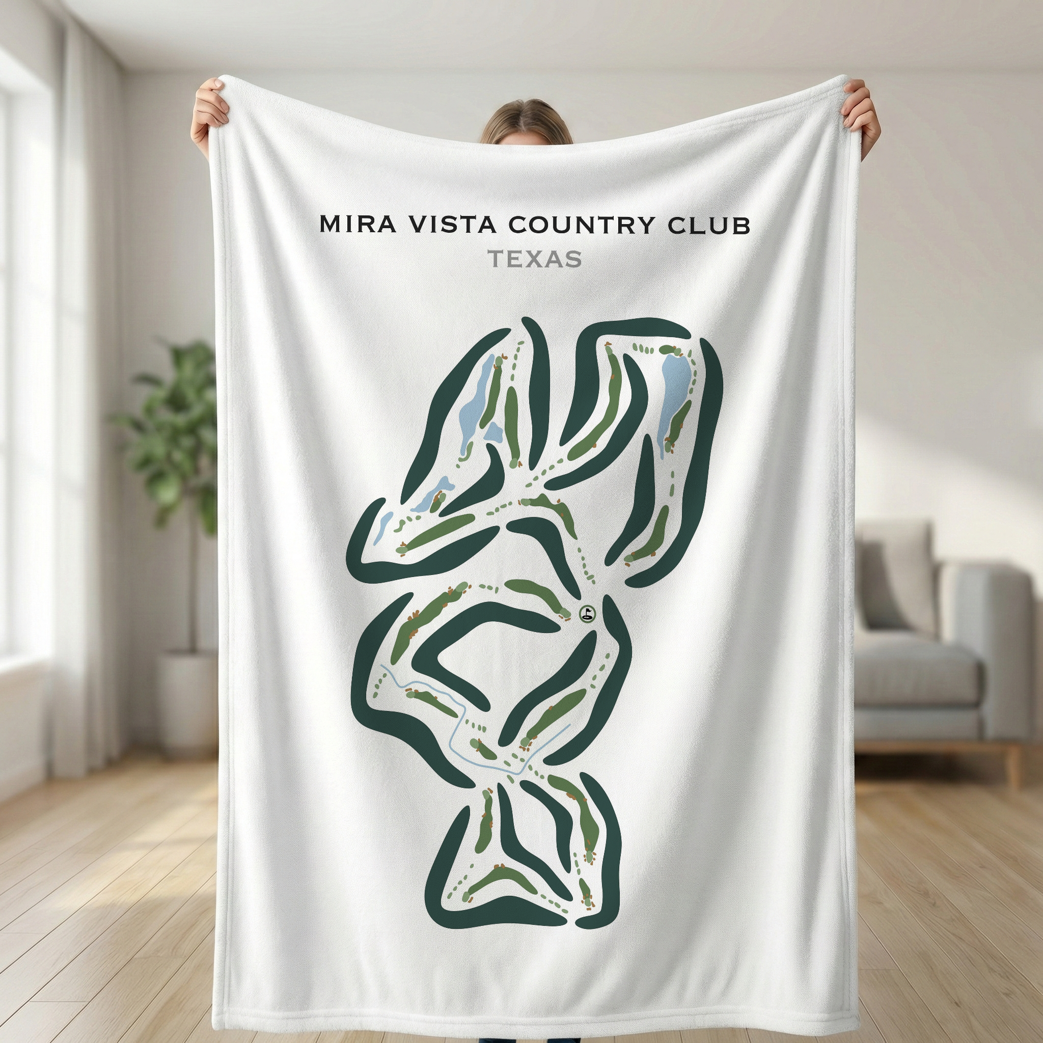 Mira Vista Country Club, Texas - Printed Golf Courses