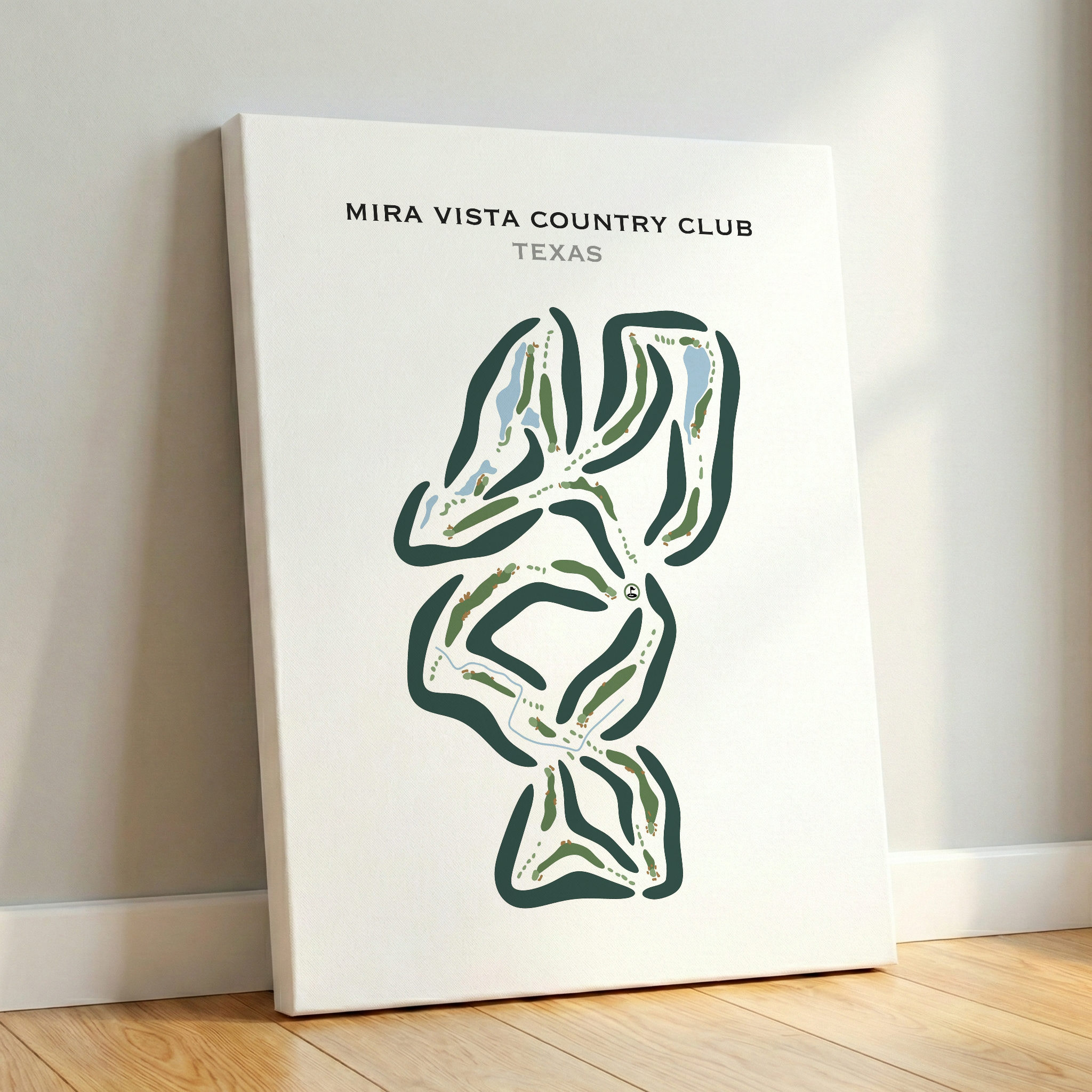 Mira Vista Country Club, Texas - Printed Golf Courses