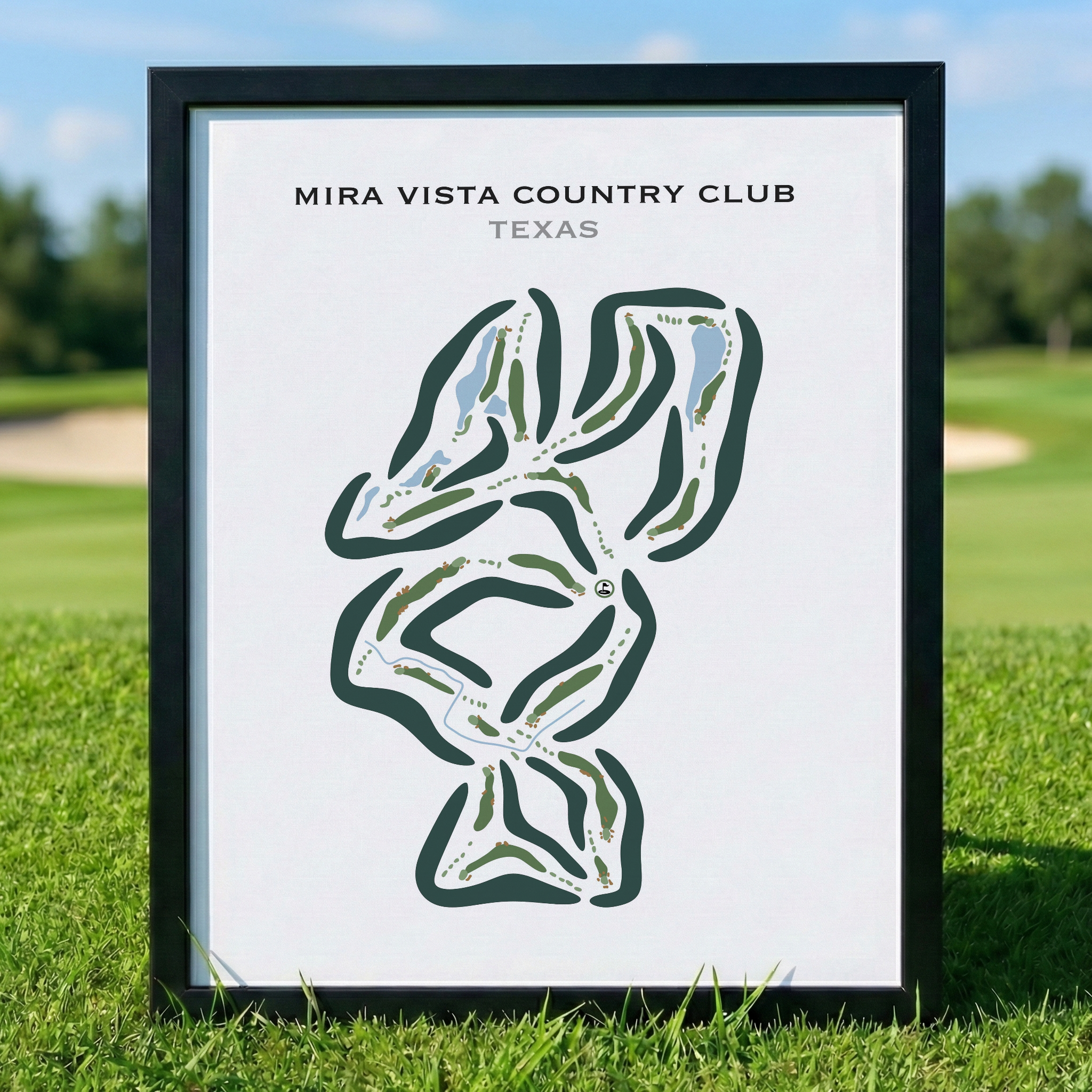 Mira Vista Country Club, Texas - Printed Golf Courses