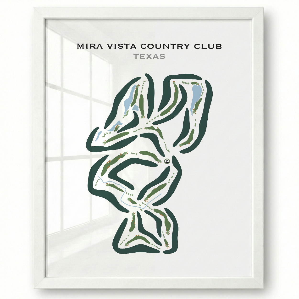 Mira Vista Country Club, Texas - Printed Golf Courses