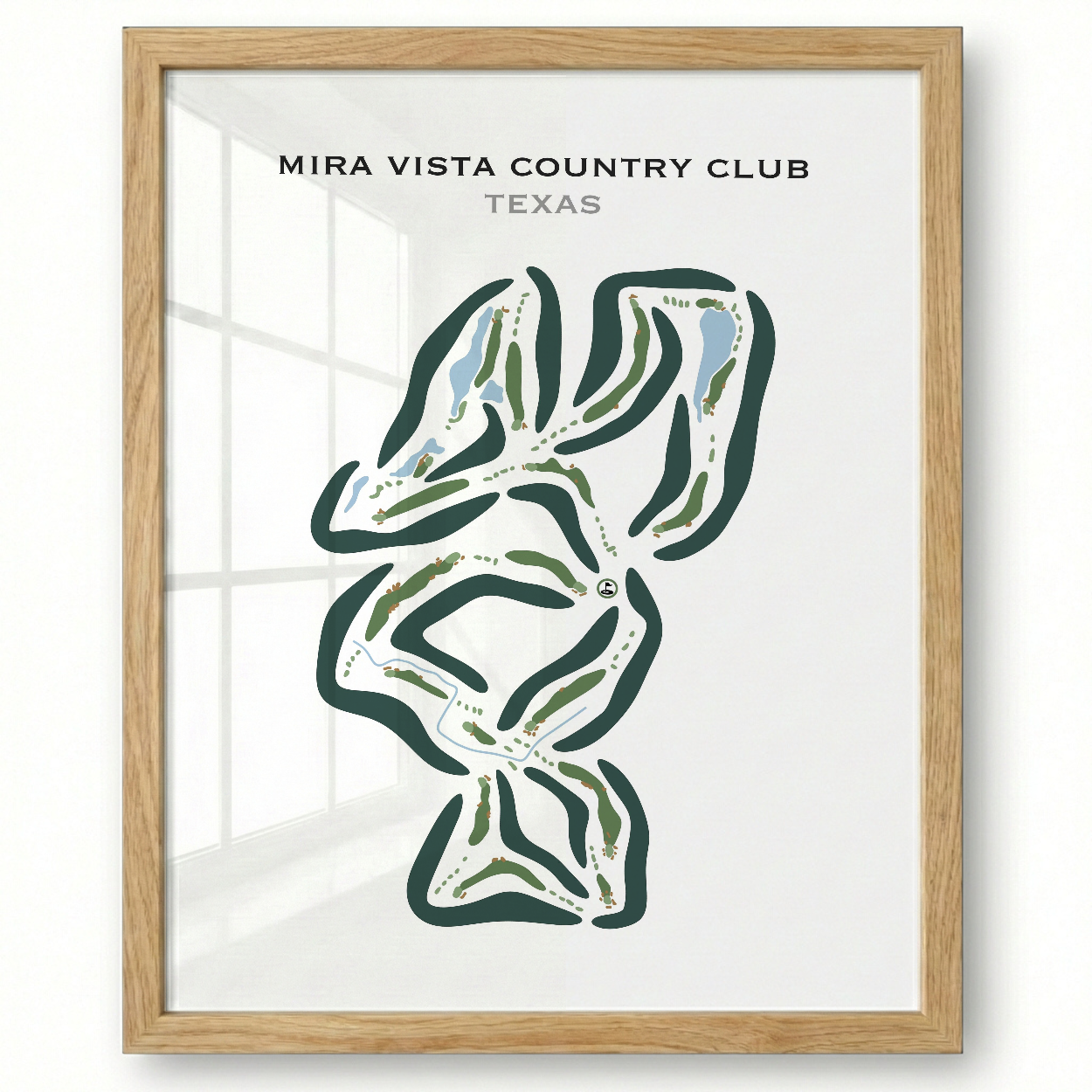 Mira Vista Country Club, Texas - Printed Golf Courses