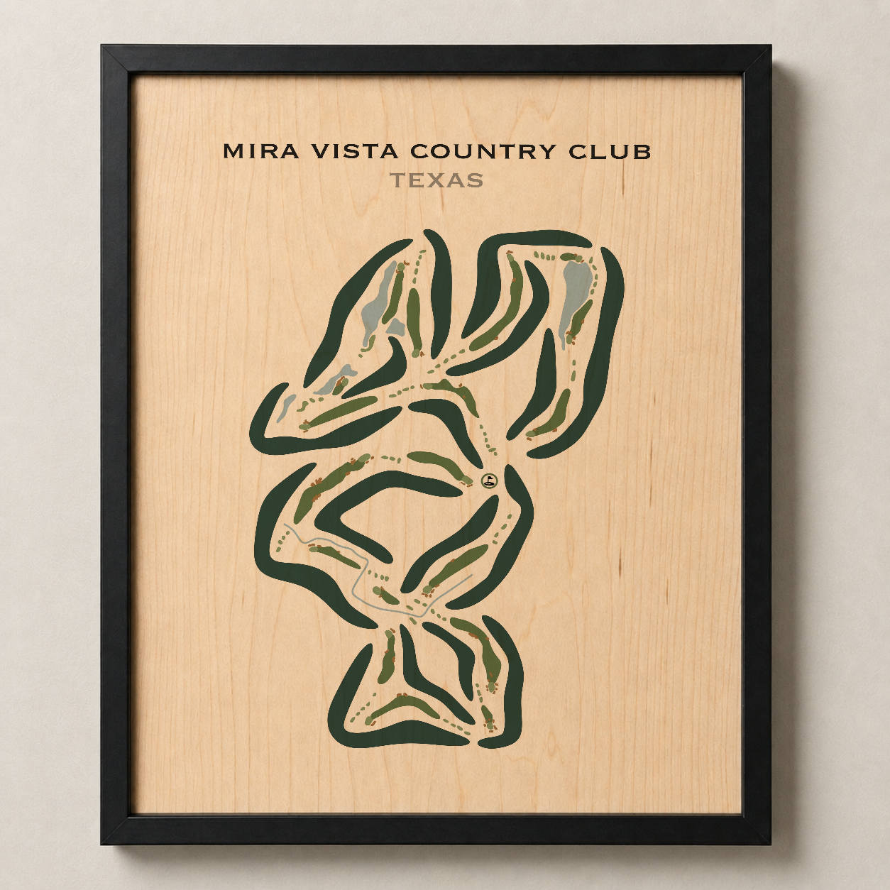 Mira Vista Country Club, Texas - Printed Golf Courses