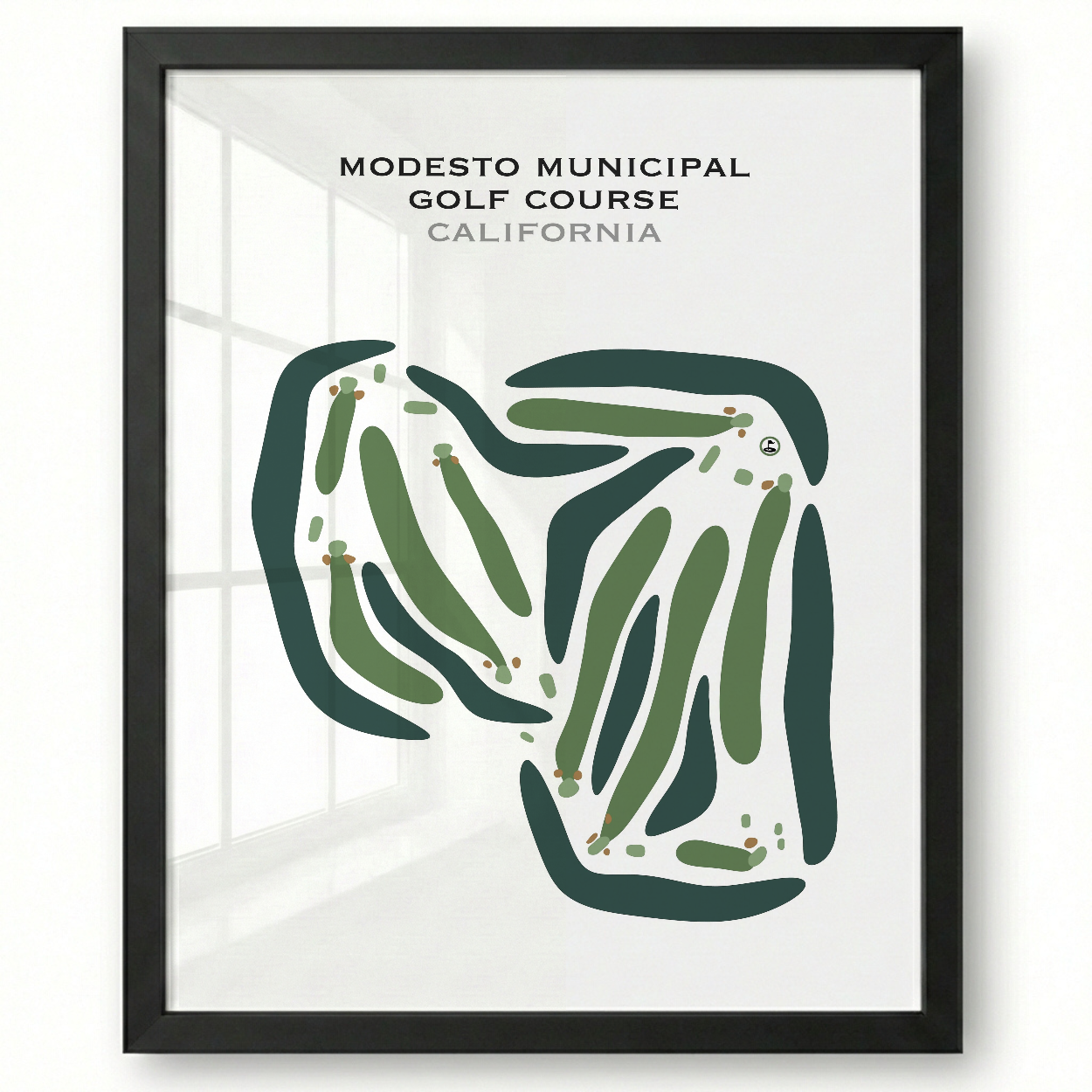 Modesto Municipal Golf Course, California - Printed Golf Courses