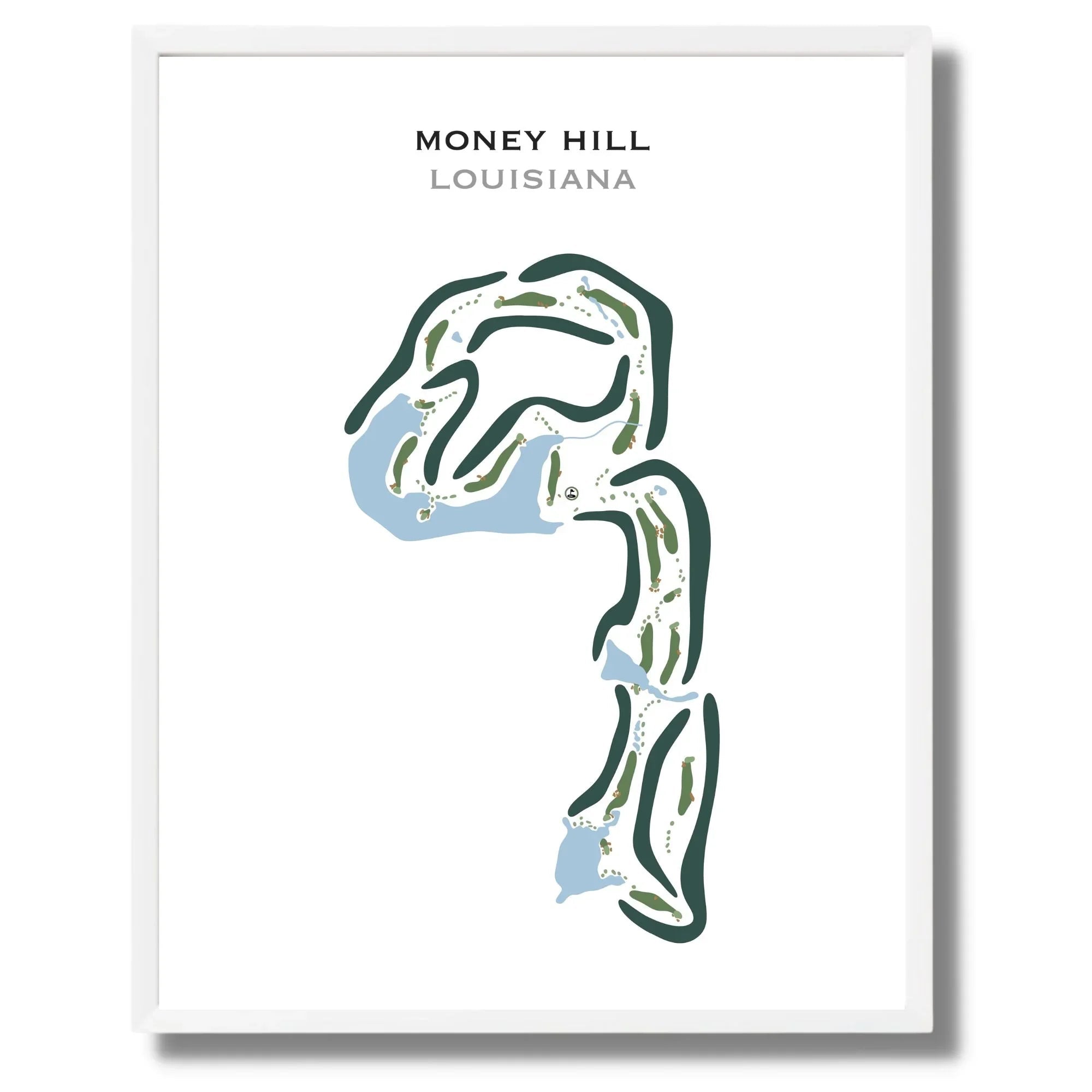 Money Hill Golf & Country Club, Louisiana - Printed Golf Course