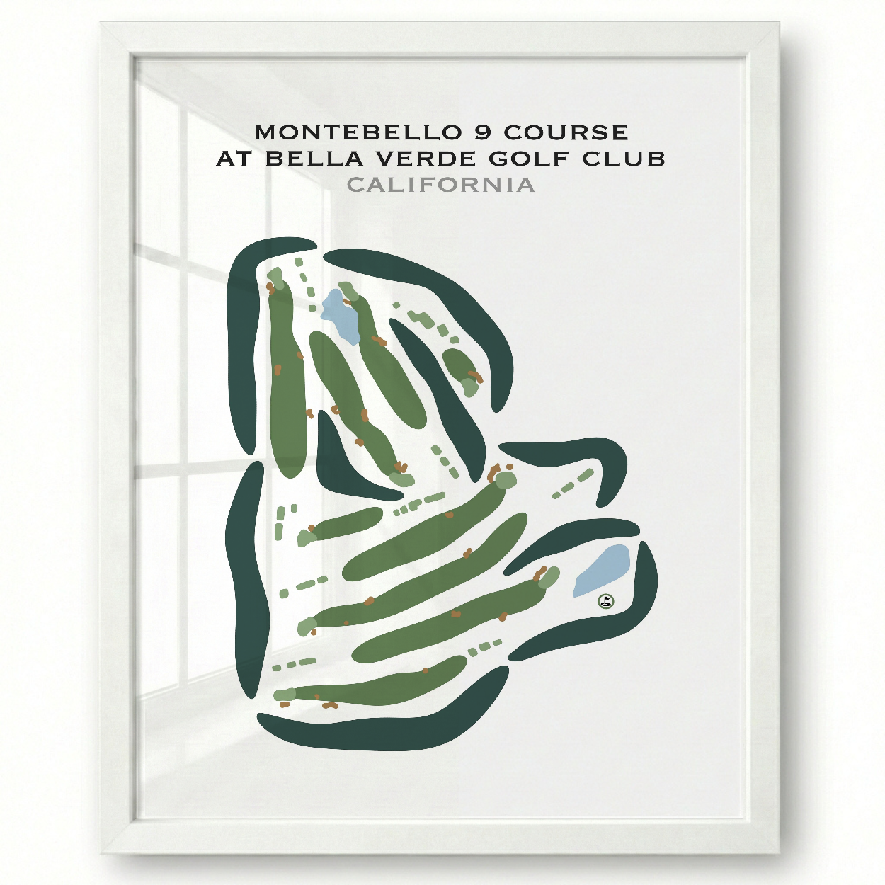 Montebello 9 Course at Bella Verde Golf Club, California - Printed Golf Courses