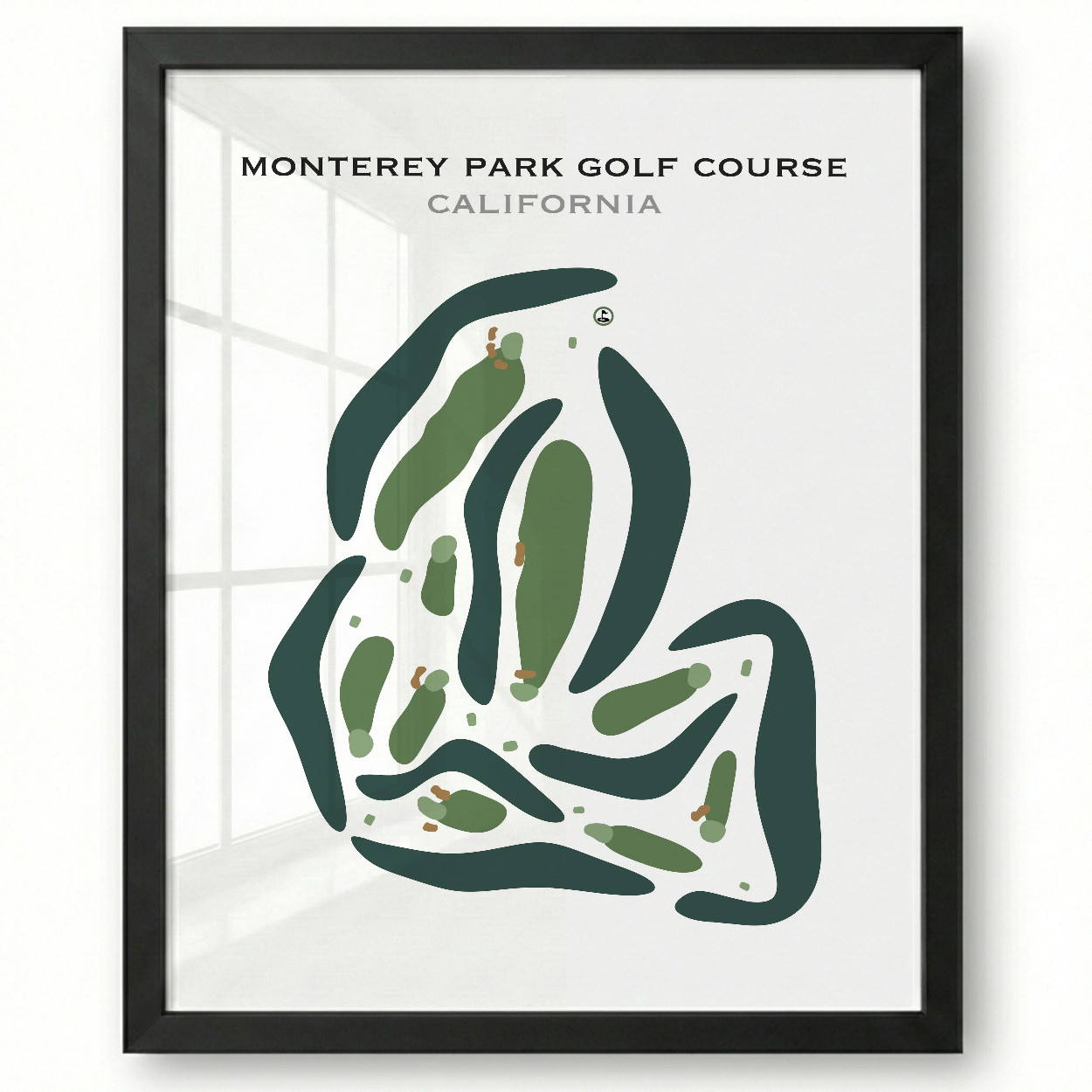 Monterey Park Golf Course, California - Printed Golf Courses