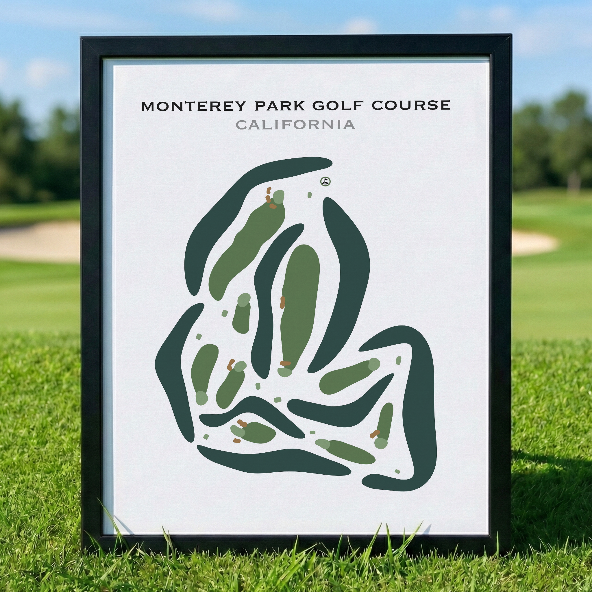 Monterey Pines Golf Club, California - Printed Golf Courses
