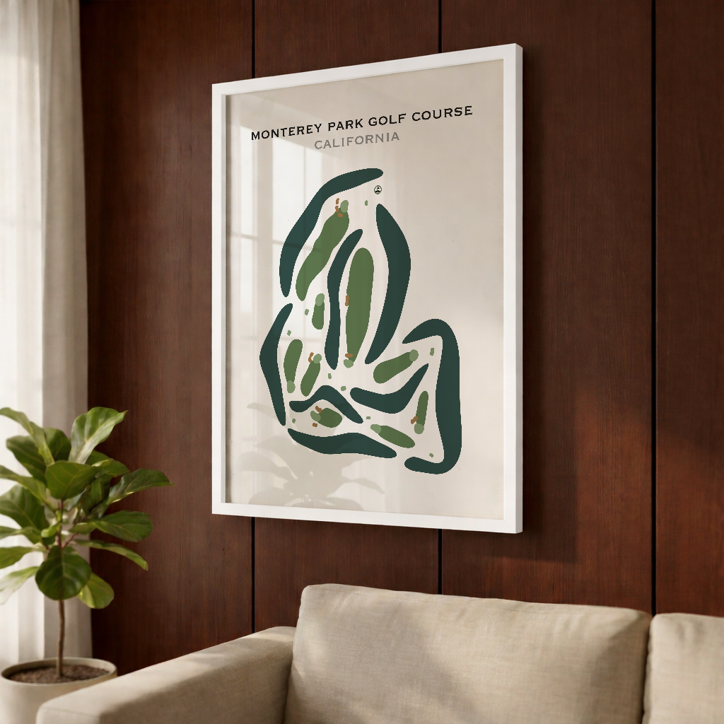 Monterey Pines Golf Club, California - Printed Golf Courses