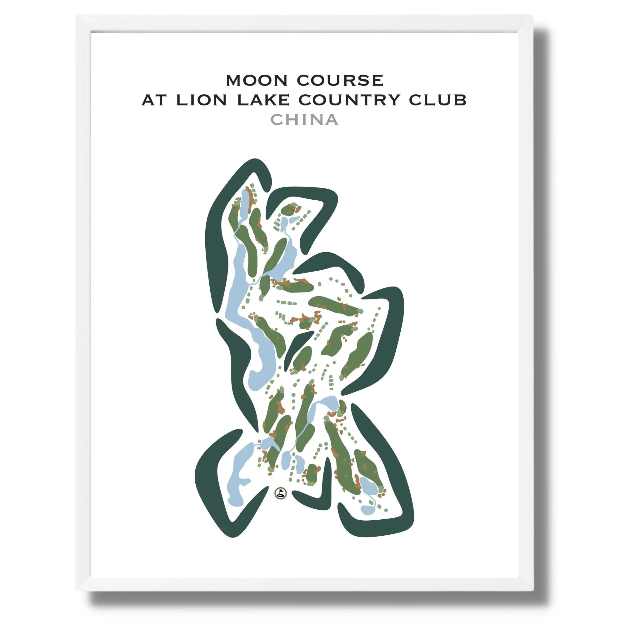 Moon Course at Lion Lake Country Club, China - Printed Golf Courses
