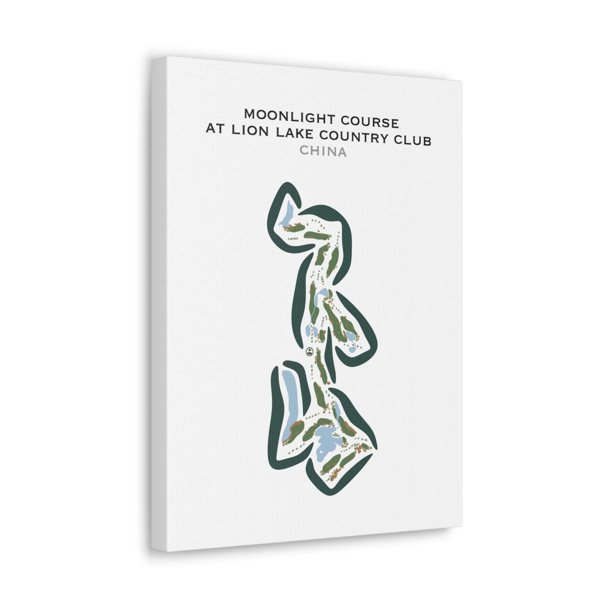 Moonlight Course at Lion Lake Country Club, China - Printed Golf Courses