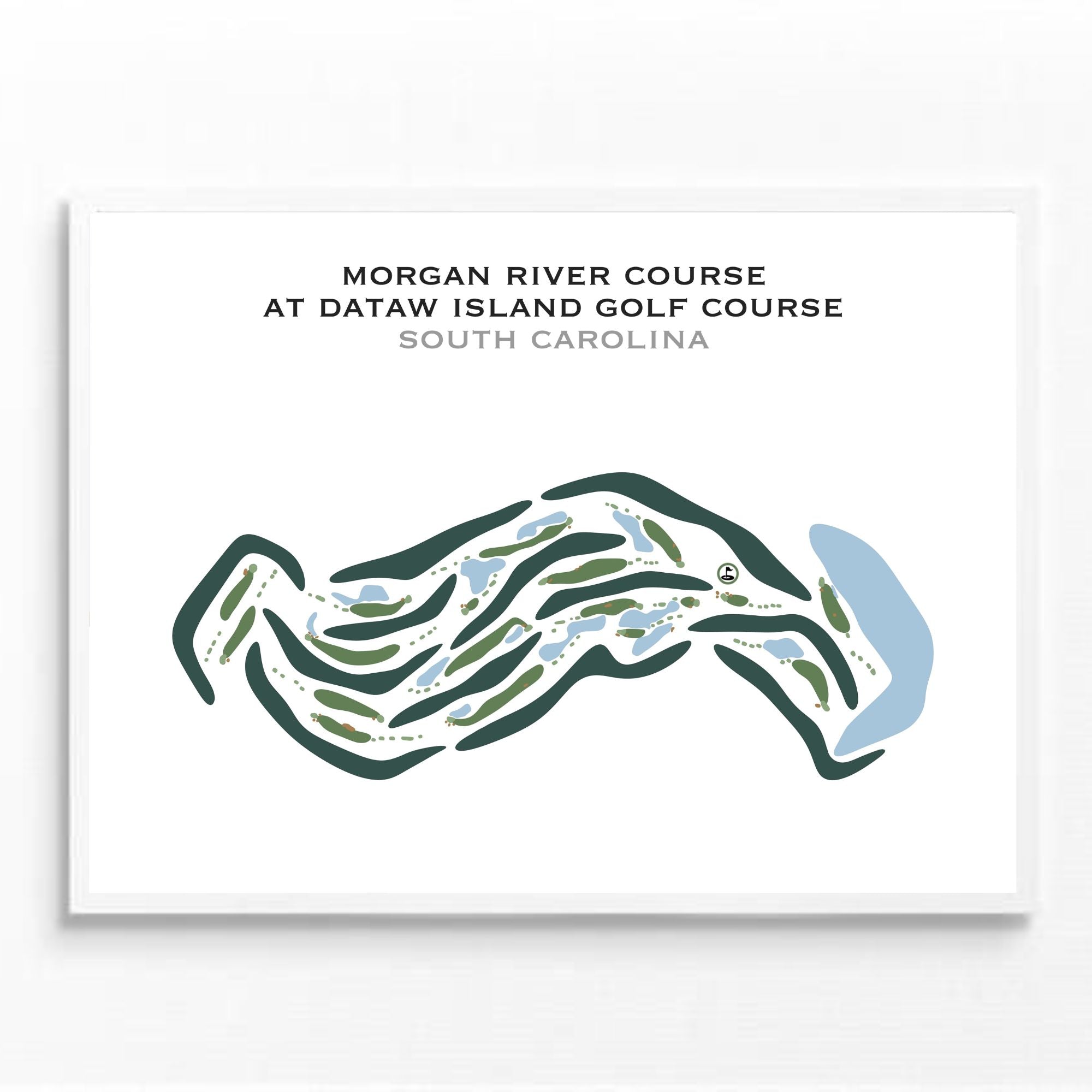 Morgan River at Dataw Island Golf Course, South Carolina - Printed Golf Courses