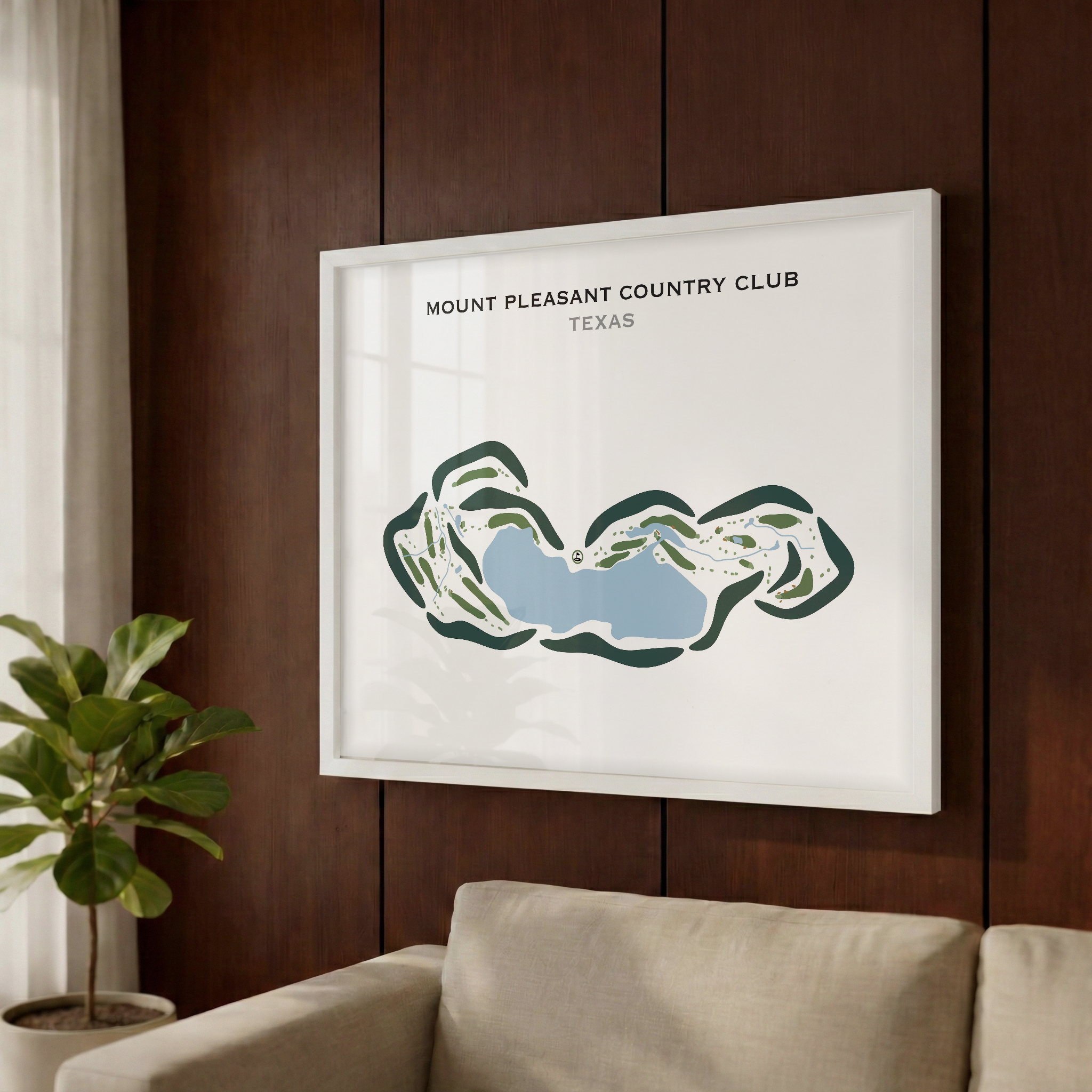 Mount Pleasant Country Club, Texas - Printed Golf Courses