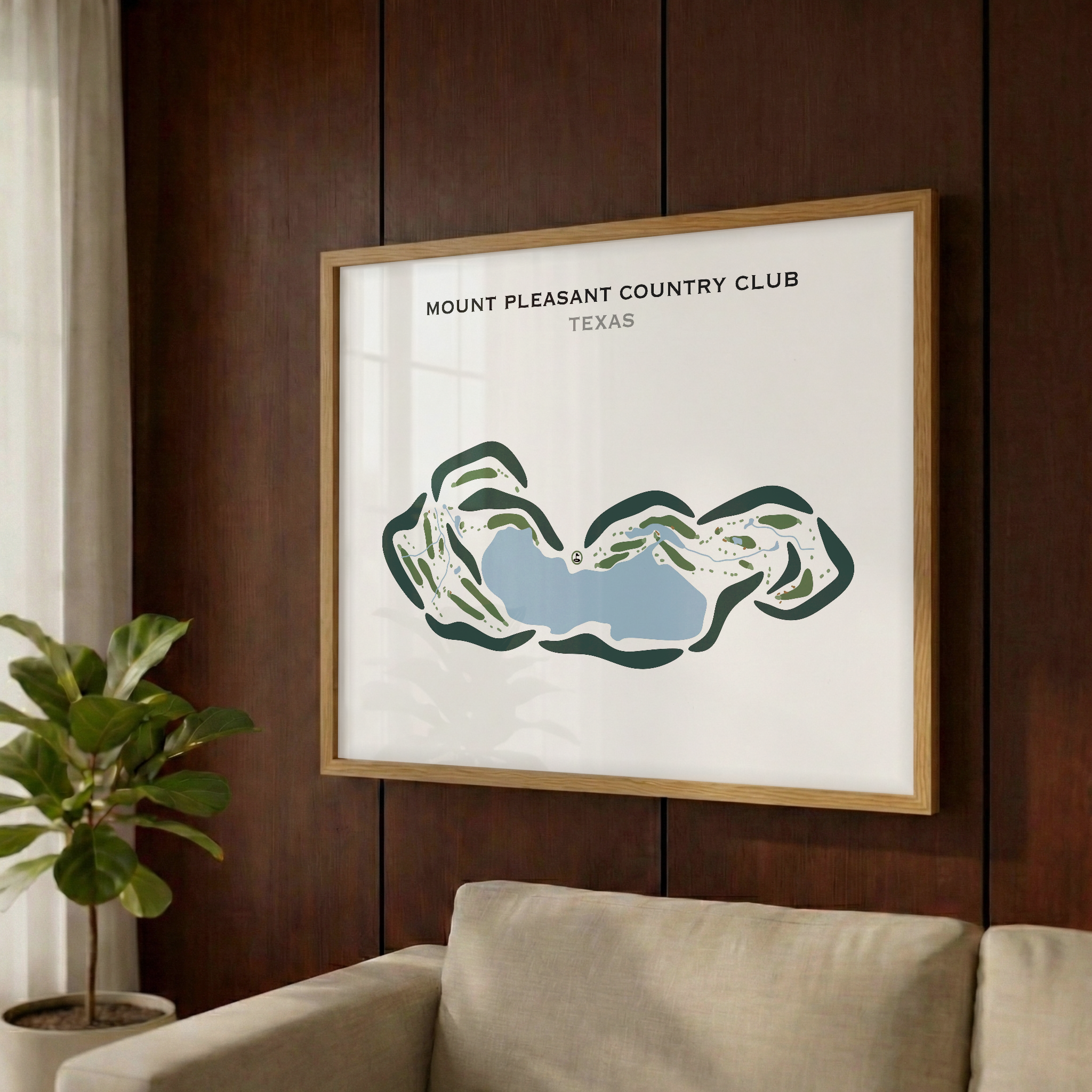 Mount Pleasant Country Club, Texas - Printed Golf Courses