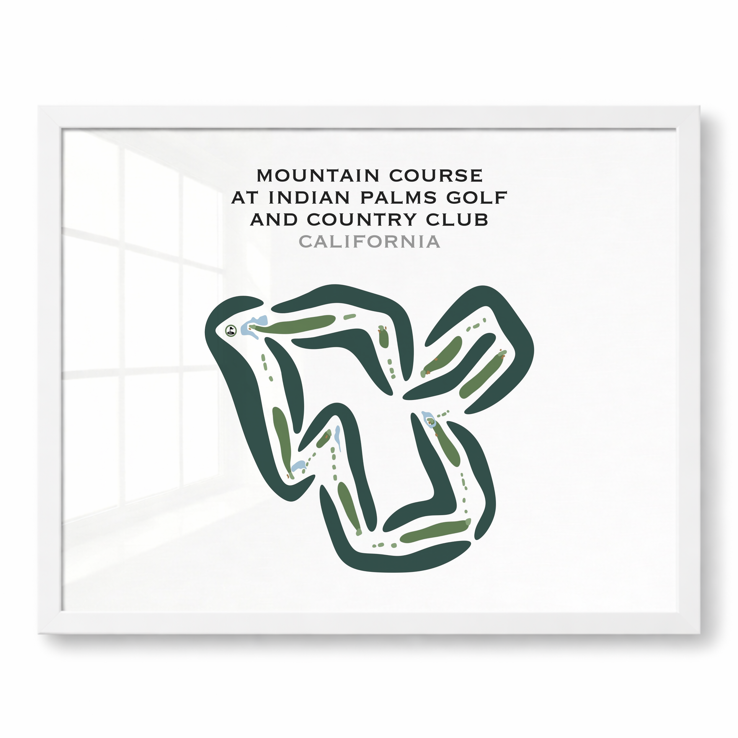 Mountain Course at Indian Palms Golf & Country Club, California - Printed Golf Courses