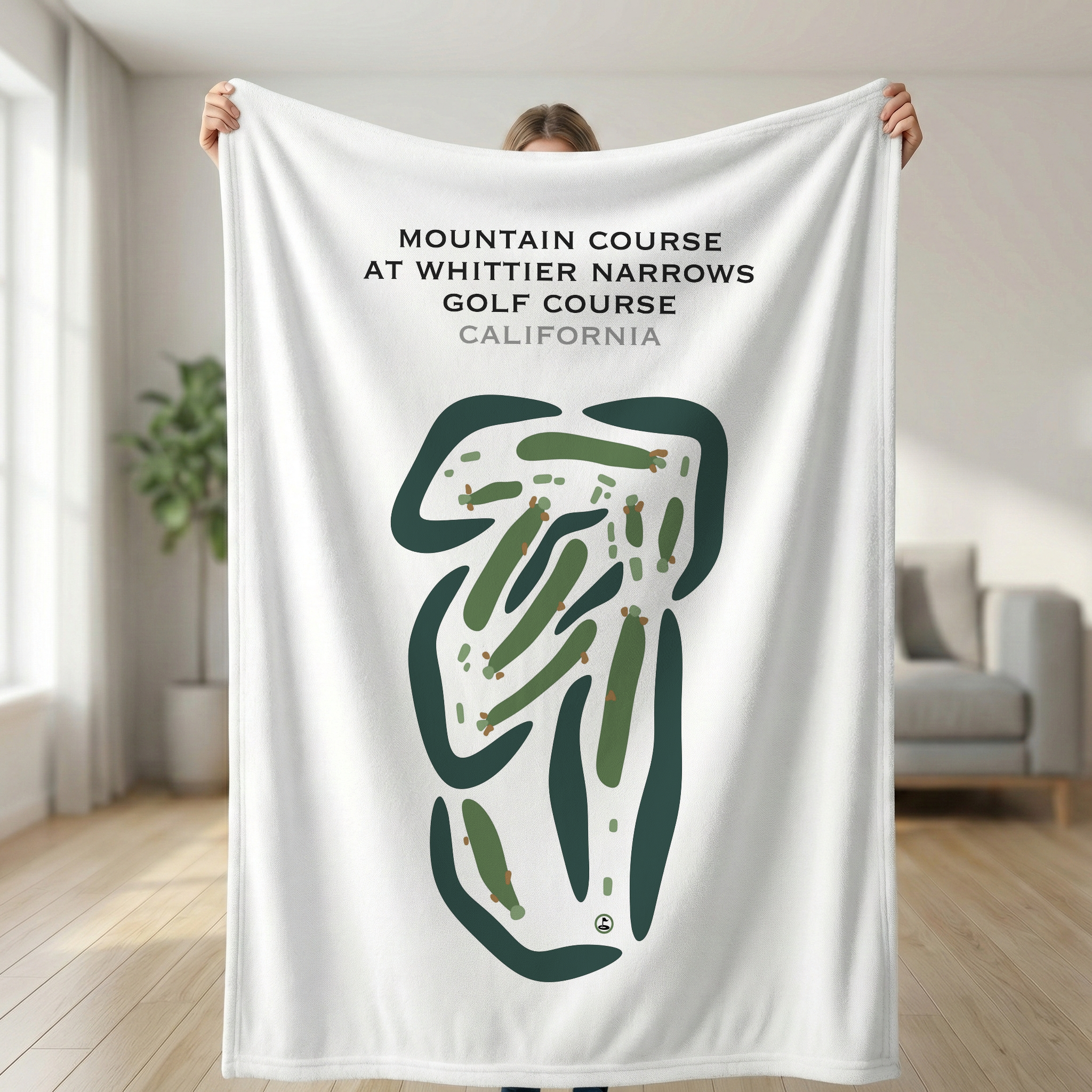 Mountain Course at Whittier Narrows Golf Course, California - Printed Golf Courses