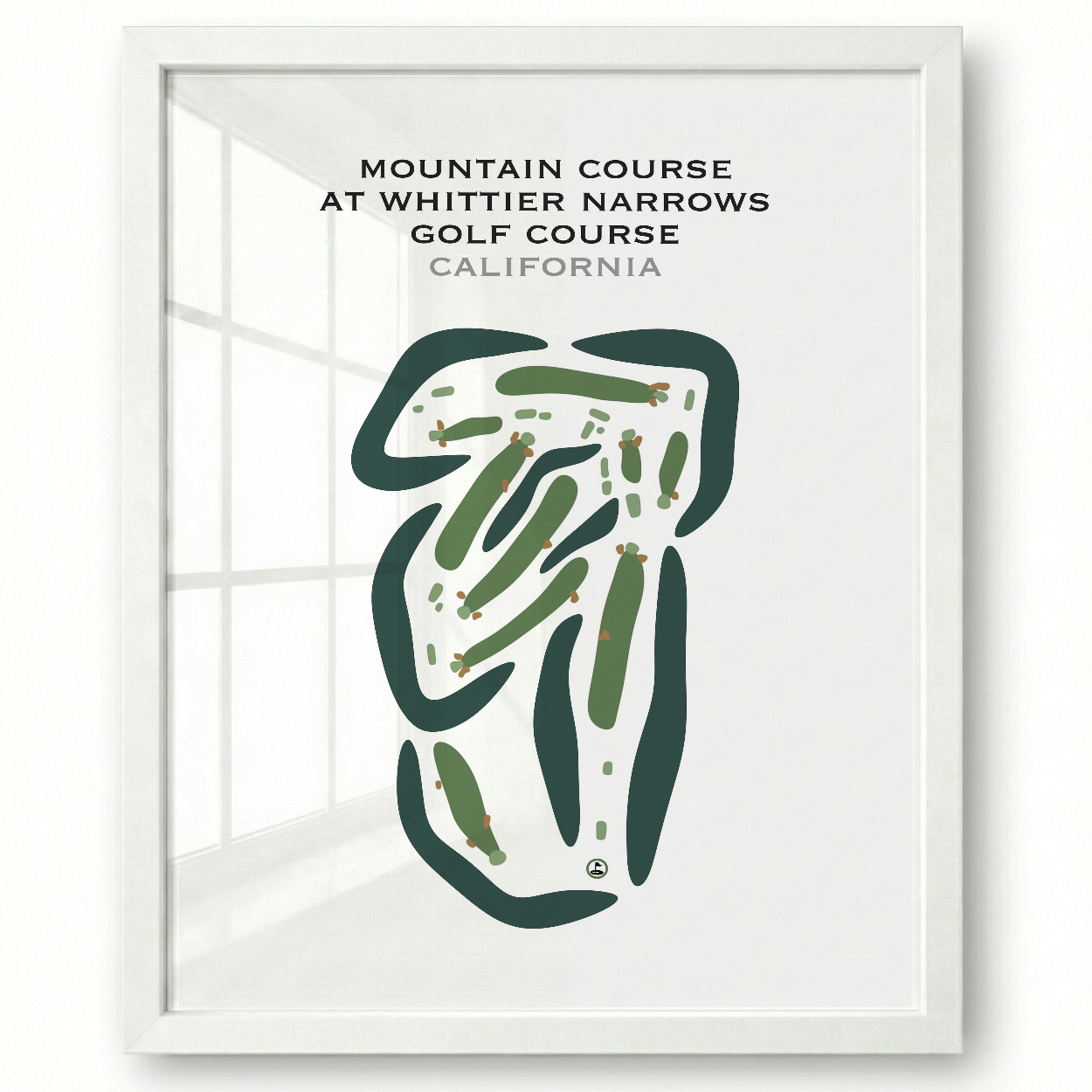 Mountain Course at Whittier Narrows Golf Course, California - Printed Golf Courses