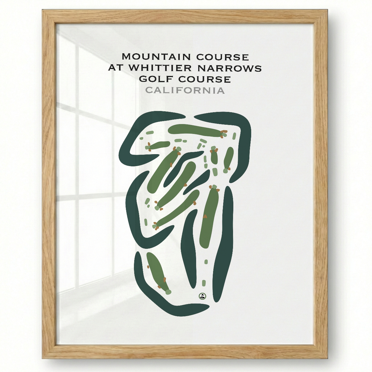 Mountain Course at Whittier Narrows Golf Course, California - Printed Golf Courses