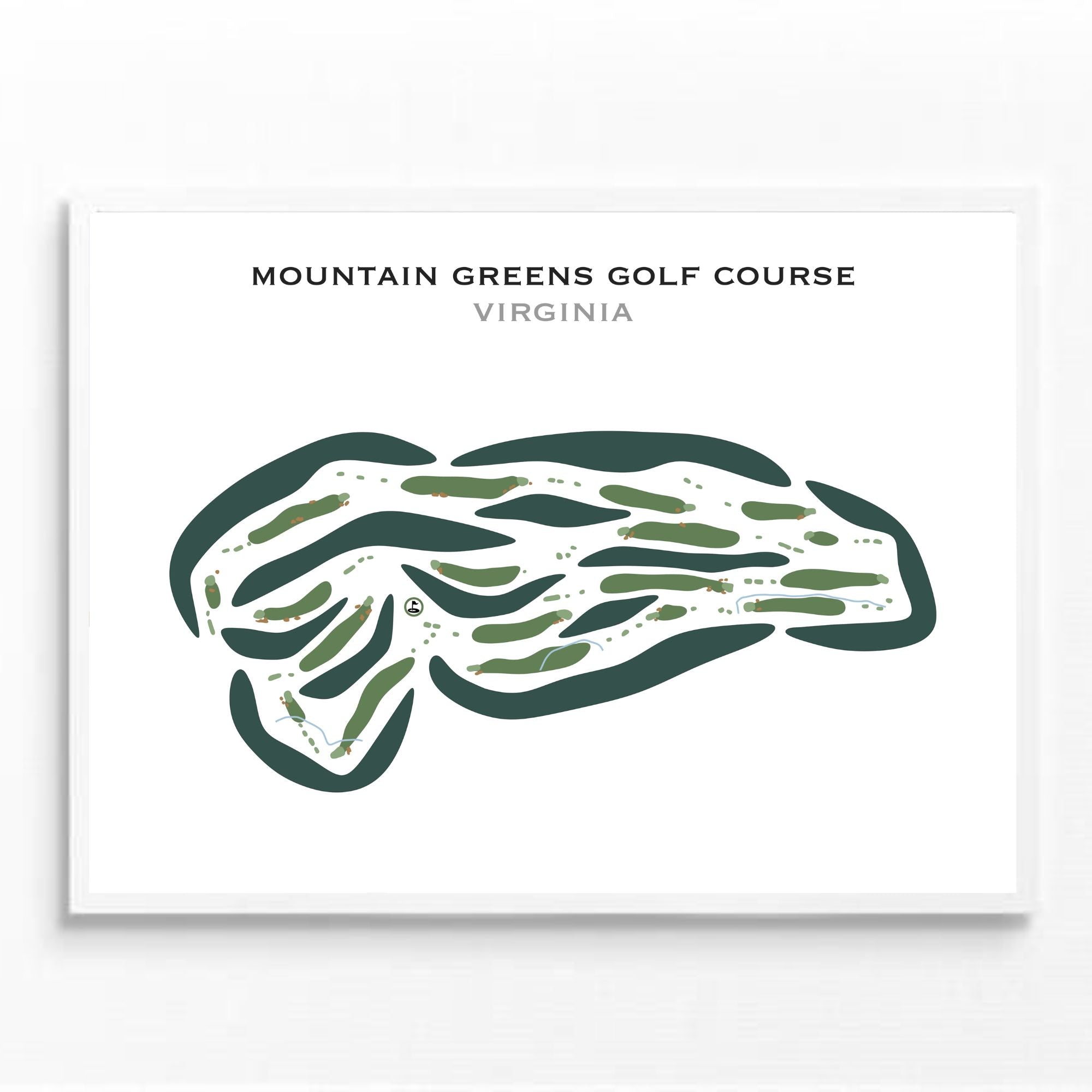 Mountain Greens Golf Course, Virginia - Printed Golf Courses