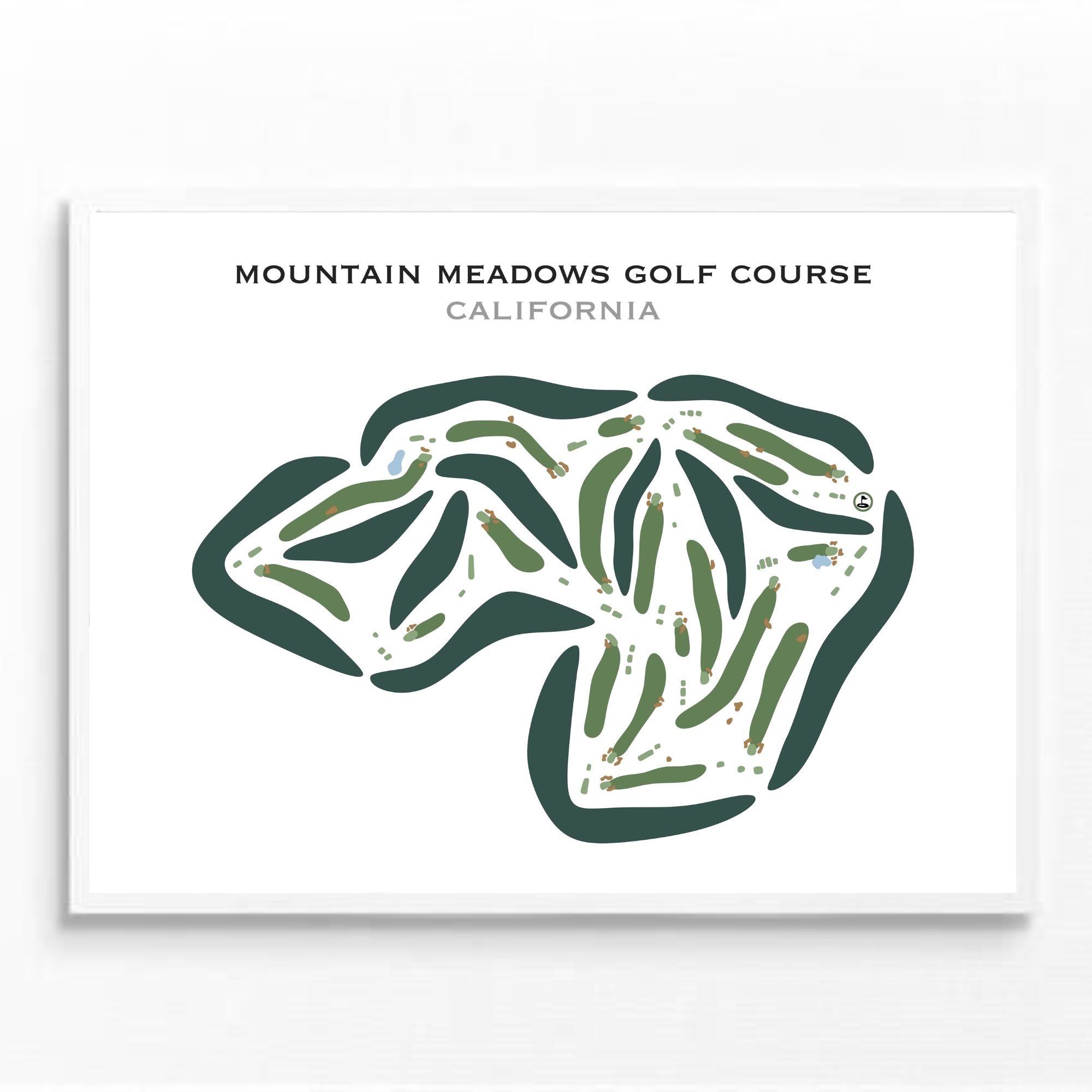 Mountain Meadows Golf Course, California - Printed Golf Courses