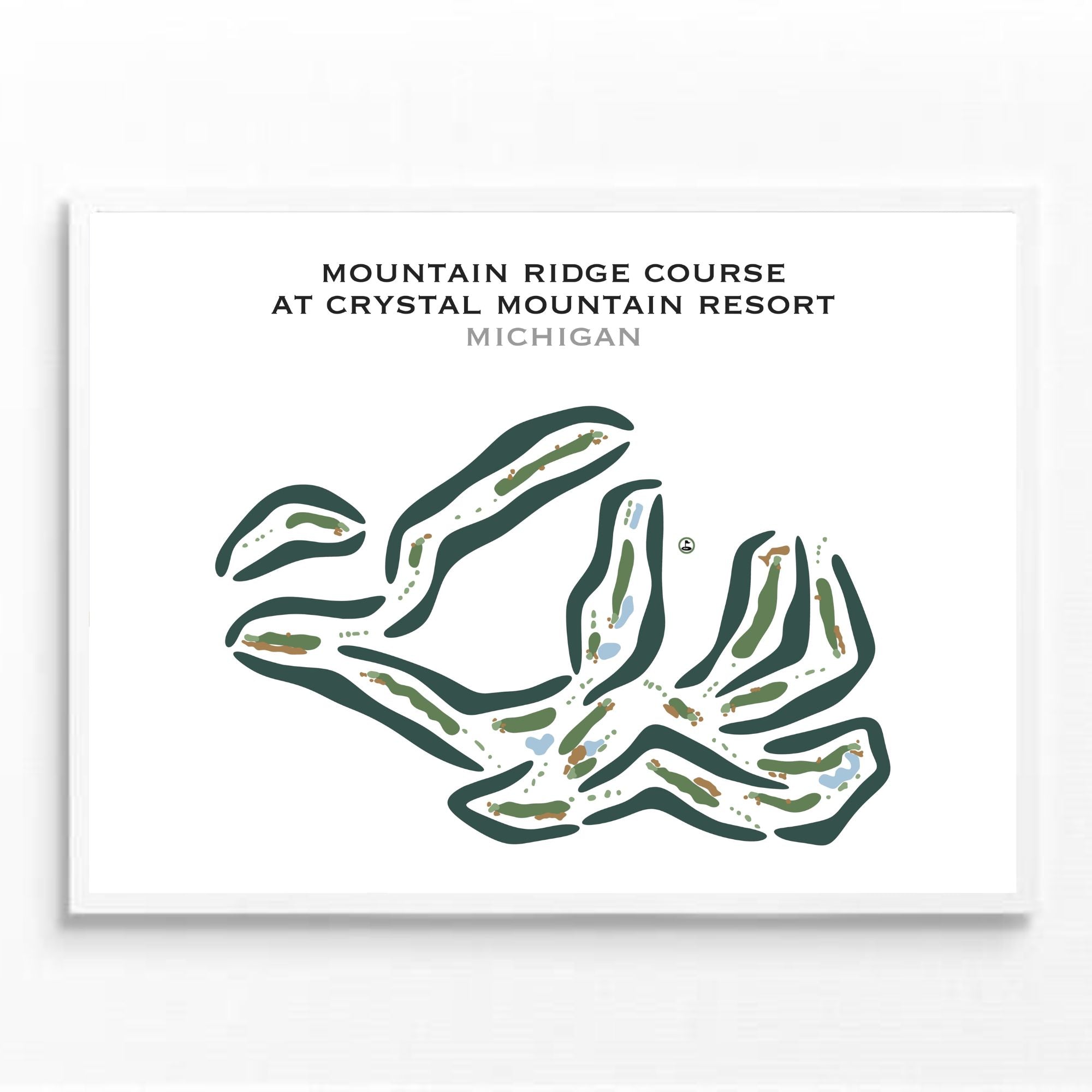 Mountain Ridge Course at Crystal Mountain Resort, Michigan - Printed Golf Courses