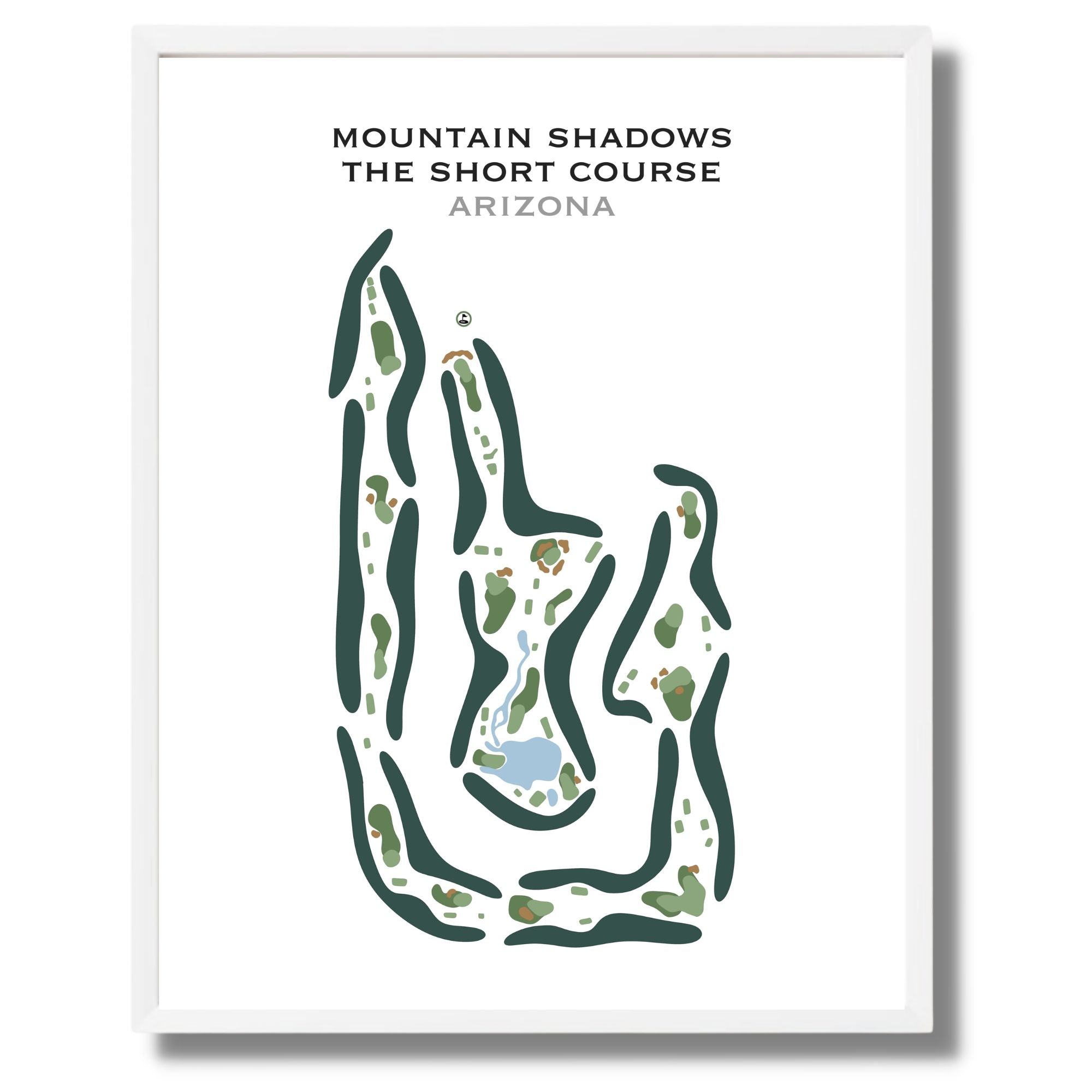 Mountain Shadows - The Short Course, Arizona - Printed Golf Courses