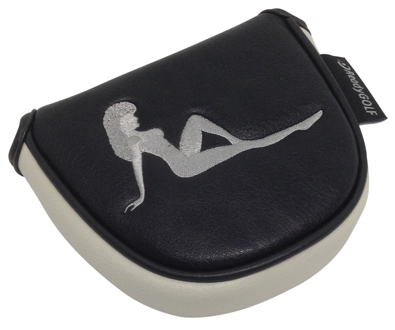 Mudflap Girl Embroidered Mallet Putter Cover by ReadyGOLF (Black)