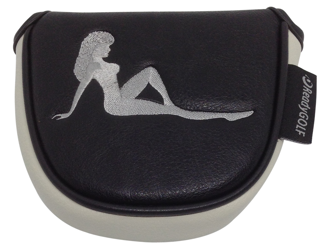Mudflap Girl Embroidered Mallet Putter Cover by ReadyGOLF (Black)