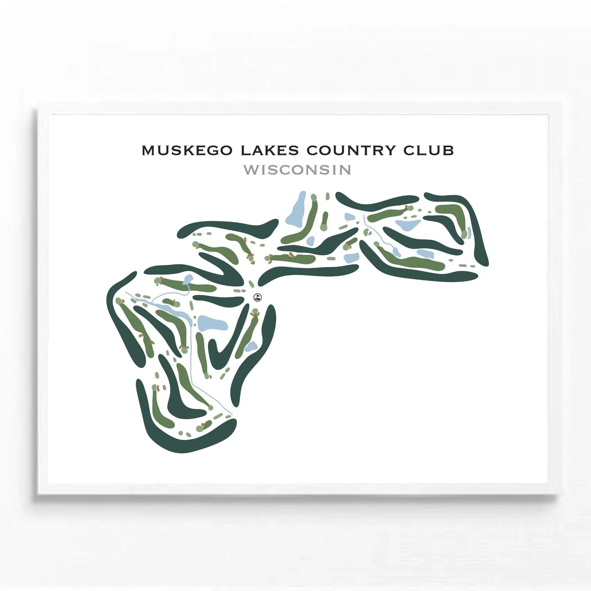 Muskego Lakes Country Club, Wisconsin - Printed Golf Course