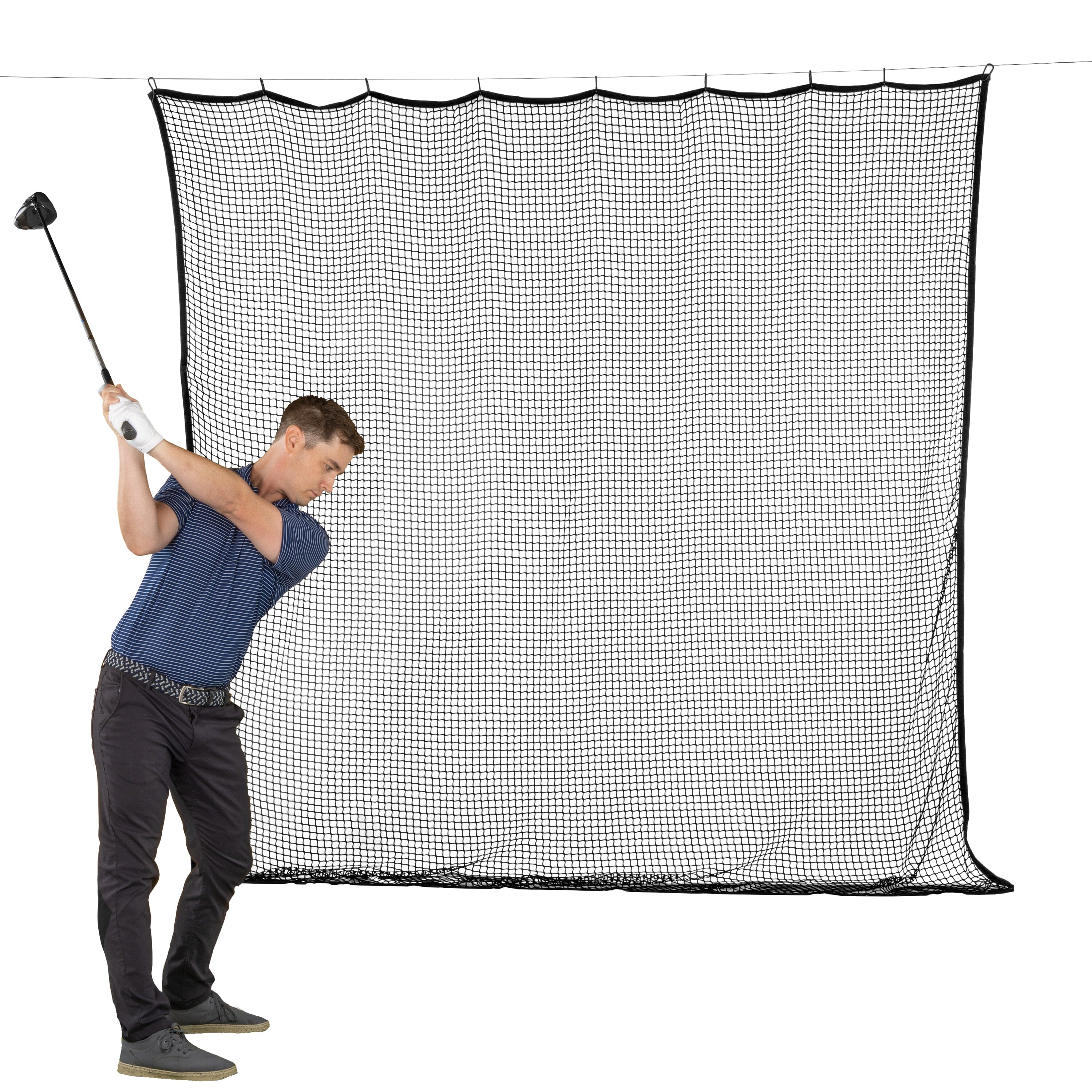 GoSports Sports Netting - 10 ft, 15ft, 20ft - Hitting Net for Golf, Baseball, Hockey, Soccer, LAX and More