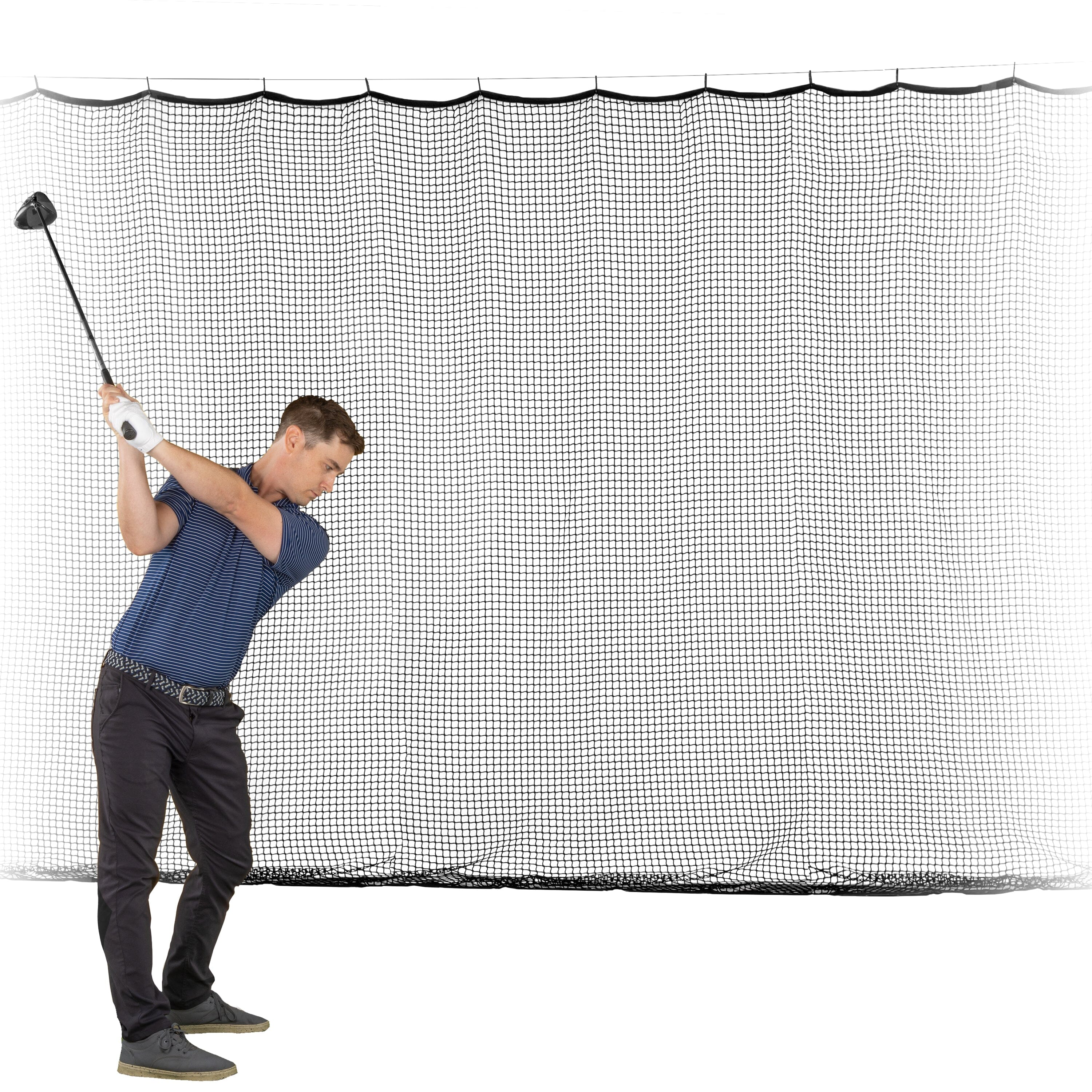 GoSports Sports Netting - 10 ft, 15ft, 20ft - Hitting Net for Golf, Baseball, Hockey, Soccer, LAX and More